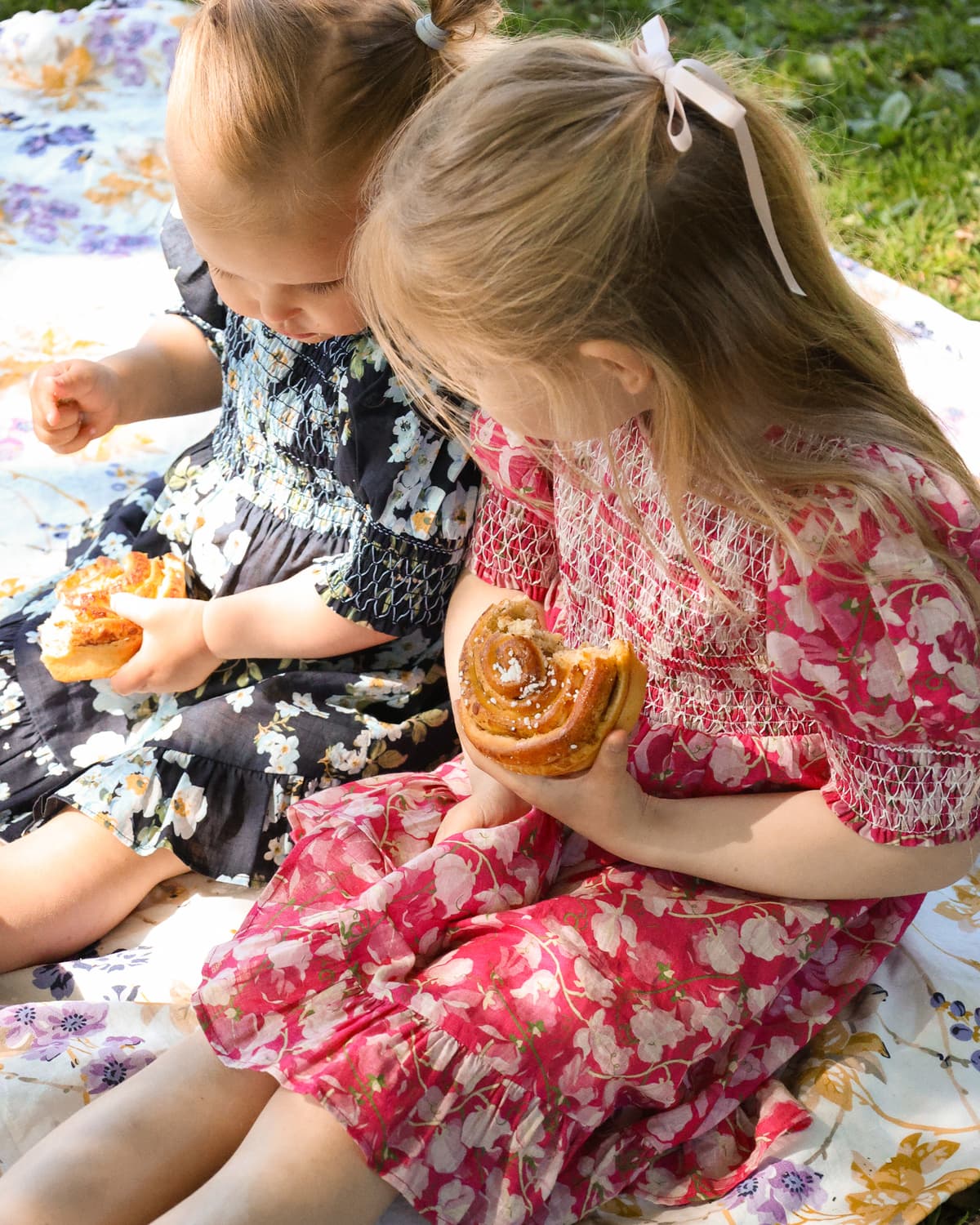 Cotton Slub Smocking Dress, Poppy Meadow. Image #4