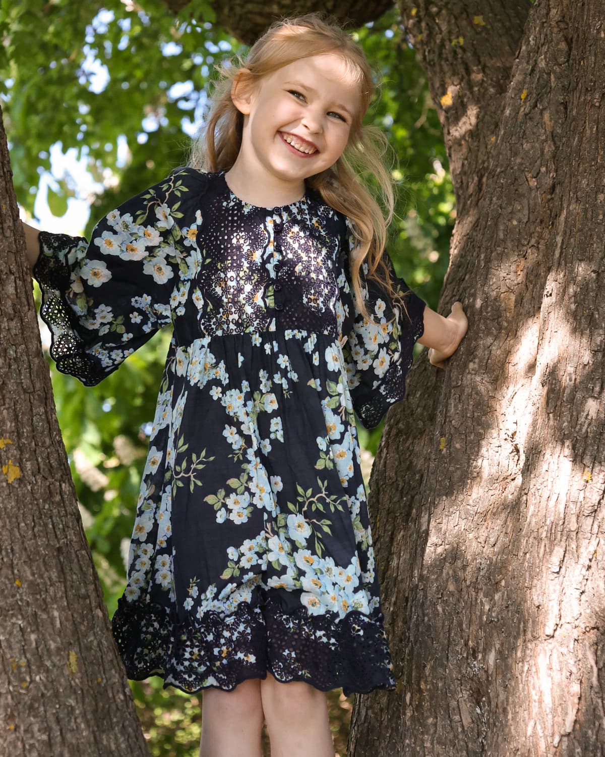 Cotton Slub Shift Dress, Cherry Blossom. Image #1