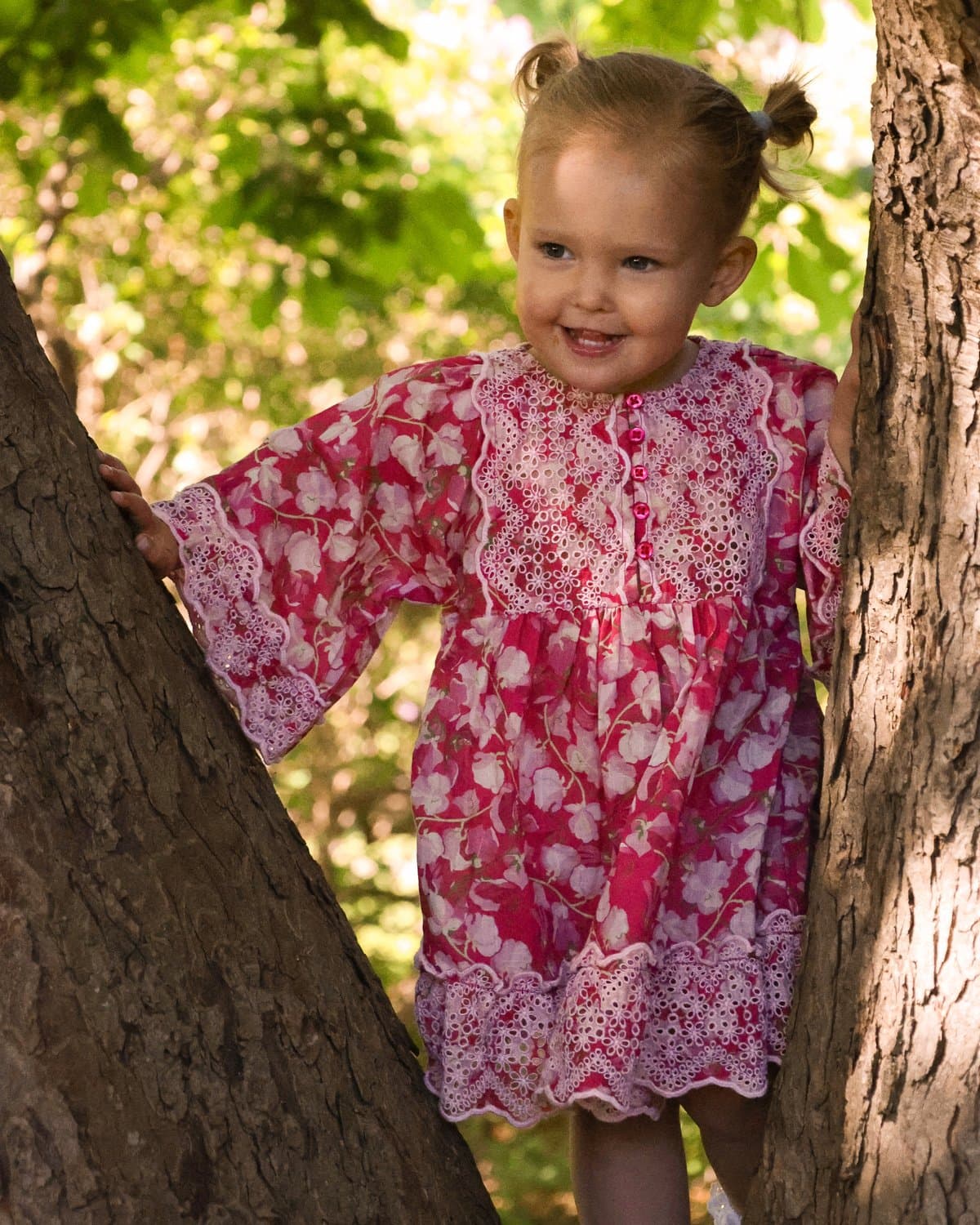 Cotton Slub Shift Dress, Poppy Meadow. Image #1