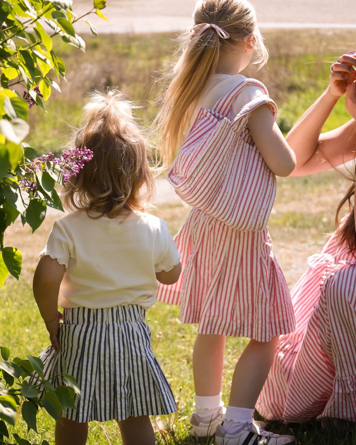 Seersucker Skirt, Pink Stripe. Image #2