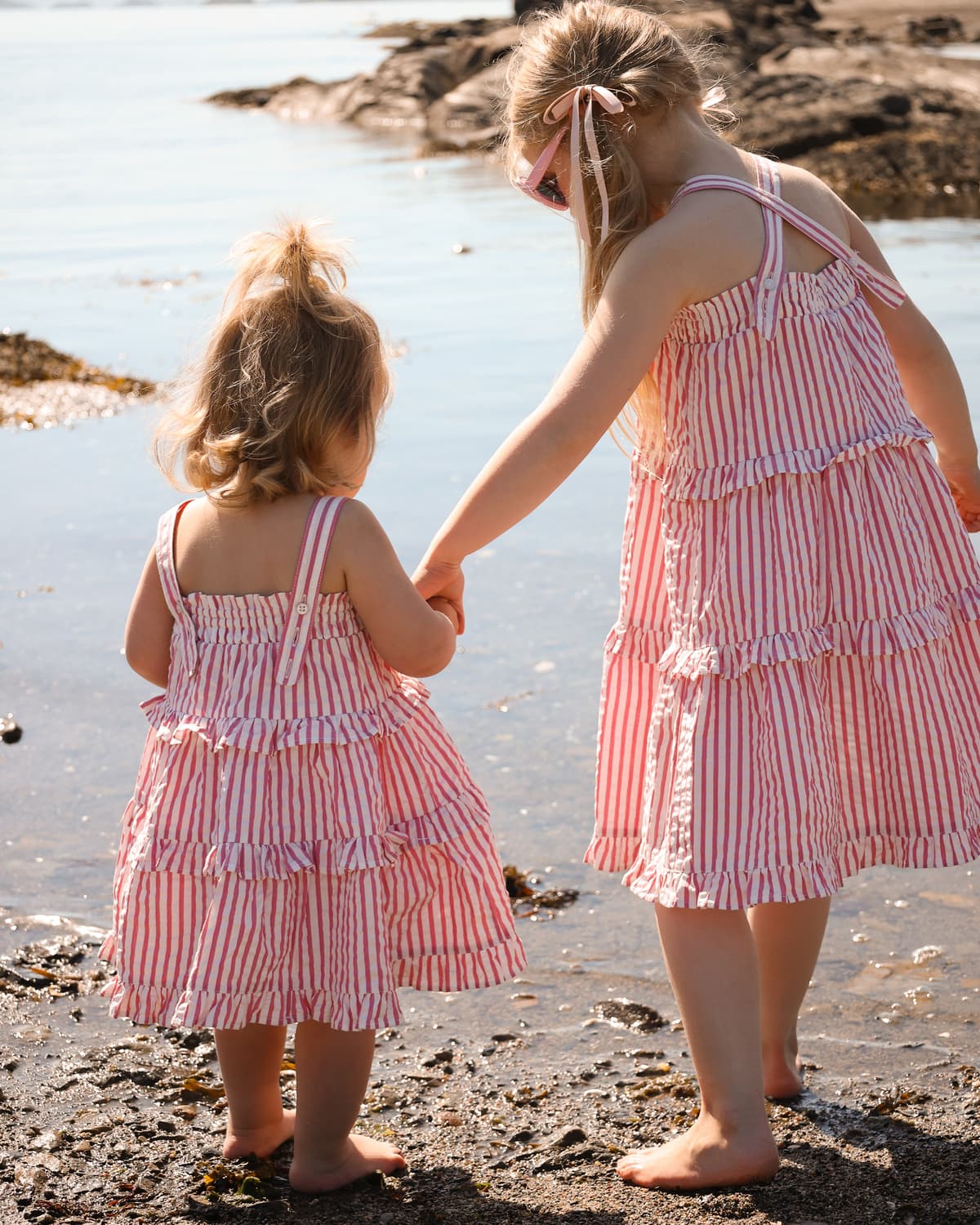 Seersucker Strap Dress, Pink Stripe. Image #6