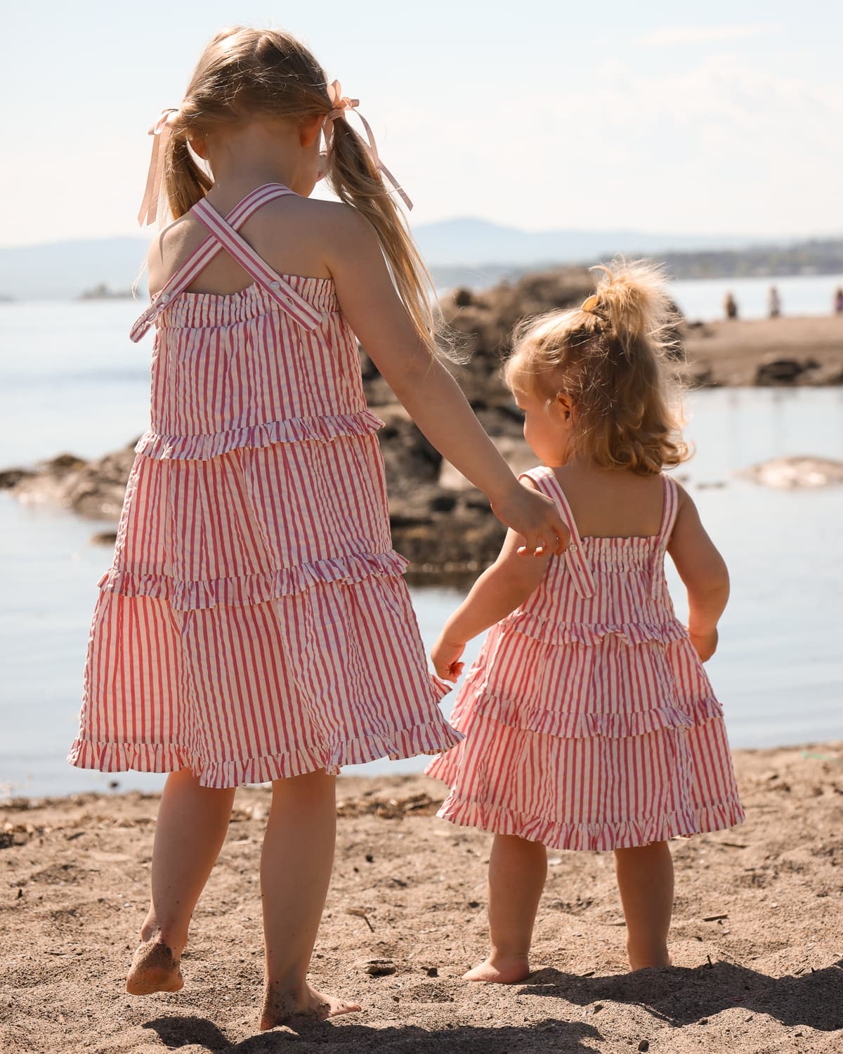 Seersucker Strap Dress, Pink Stripe. Image #2