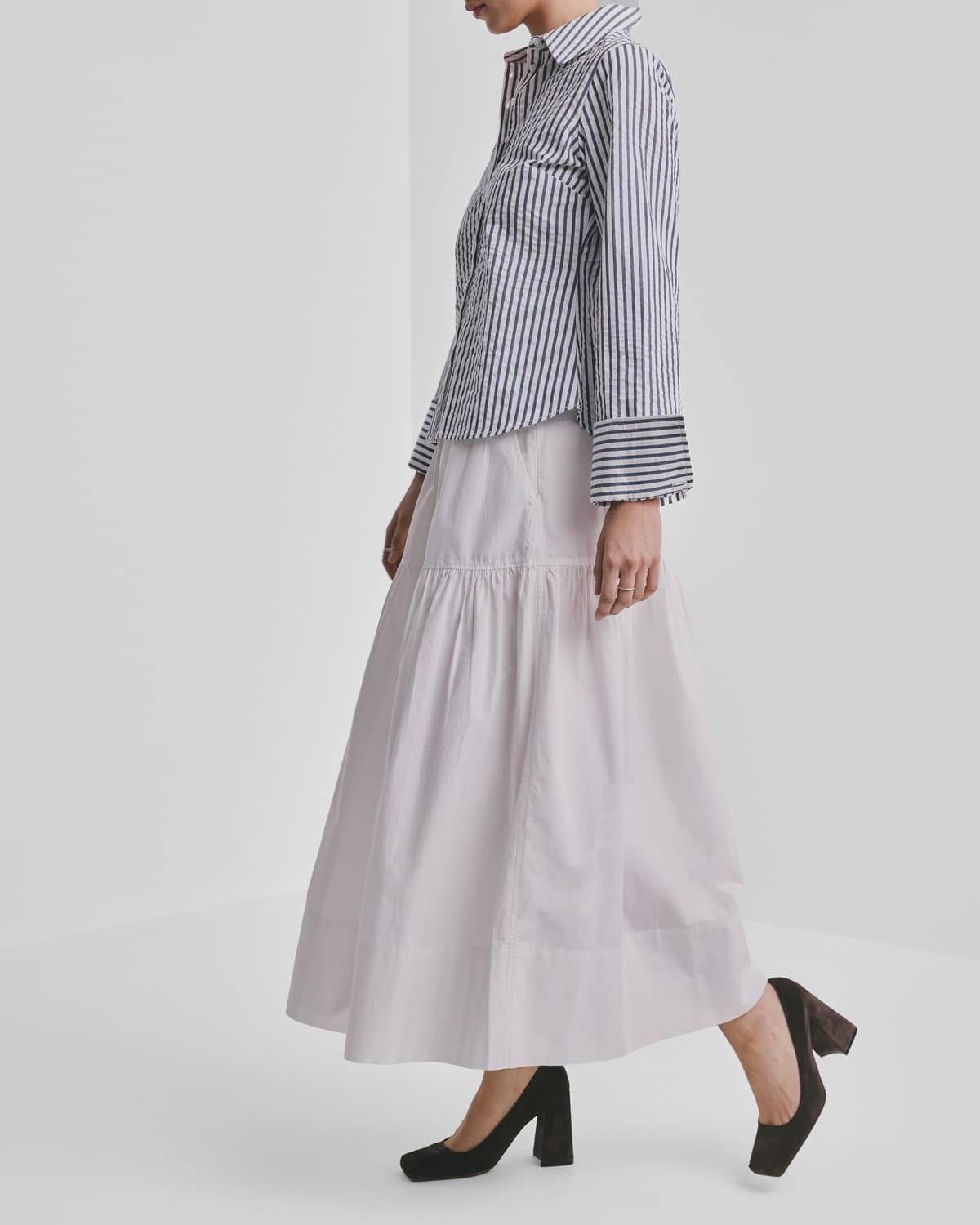 Poplin Skirt, White. Image #2