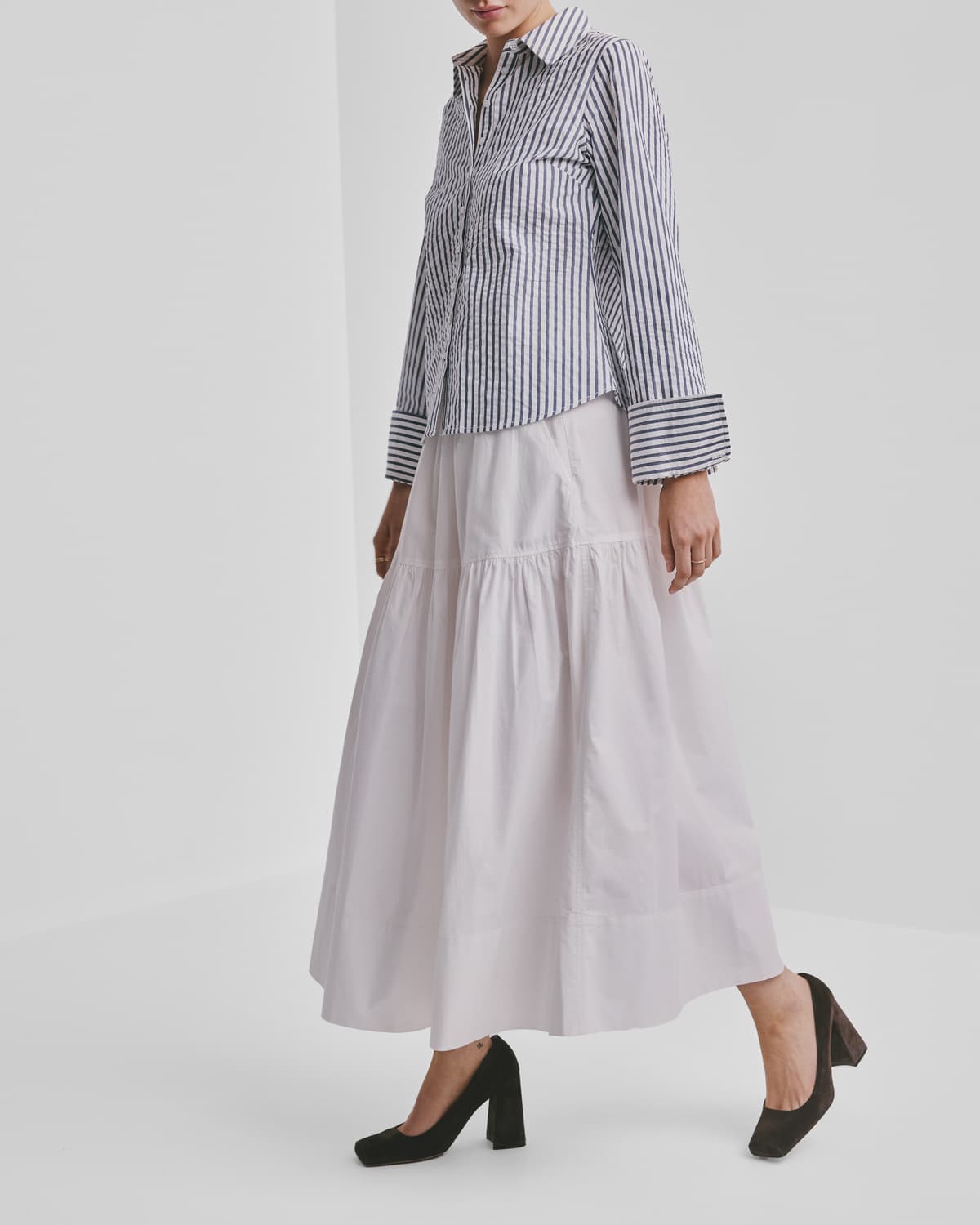 Poplin Skirt, White. Image #1