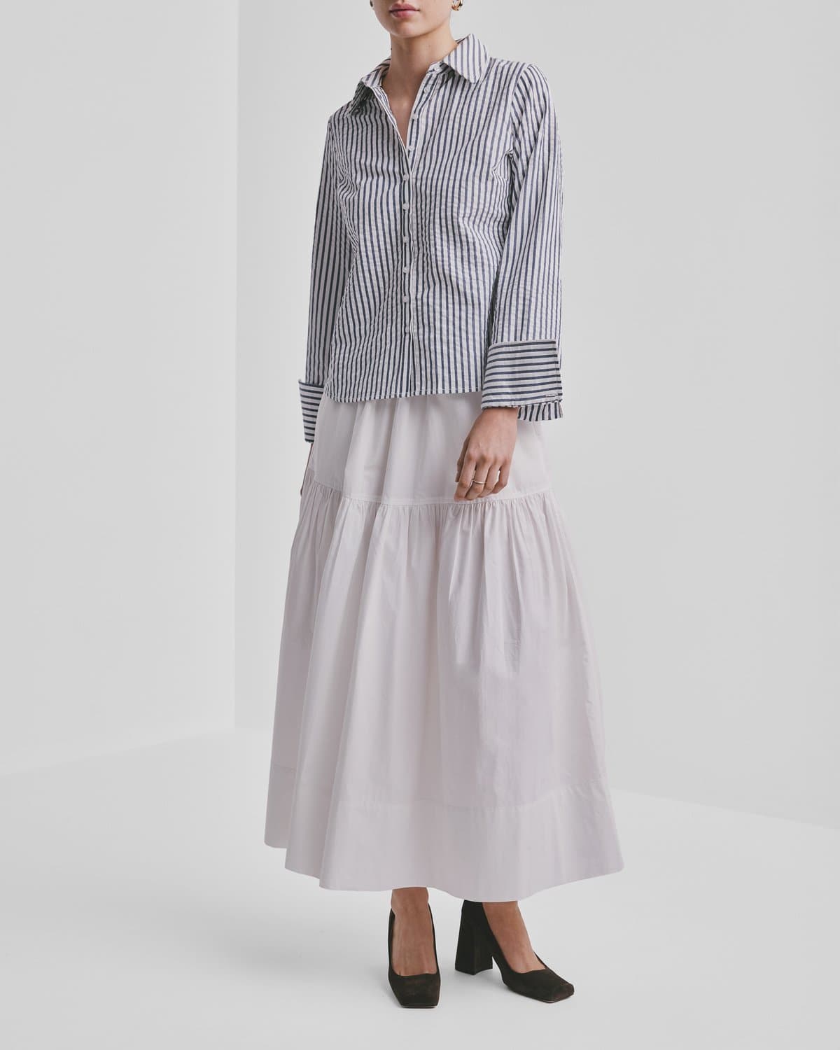 Poplin Skirt, White. Image #3