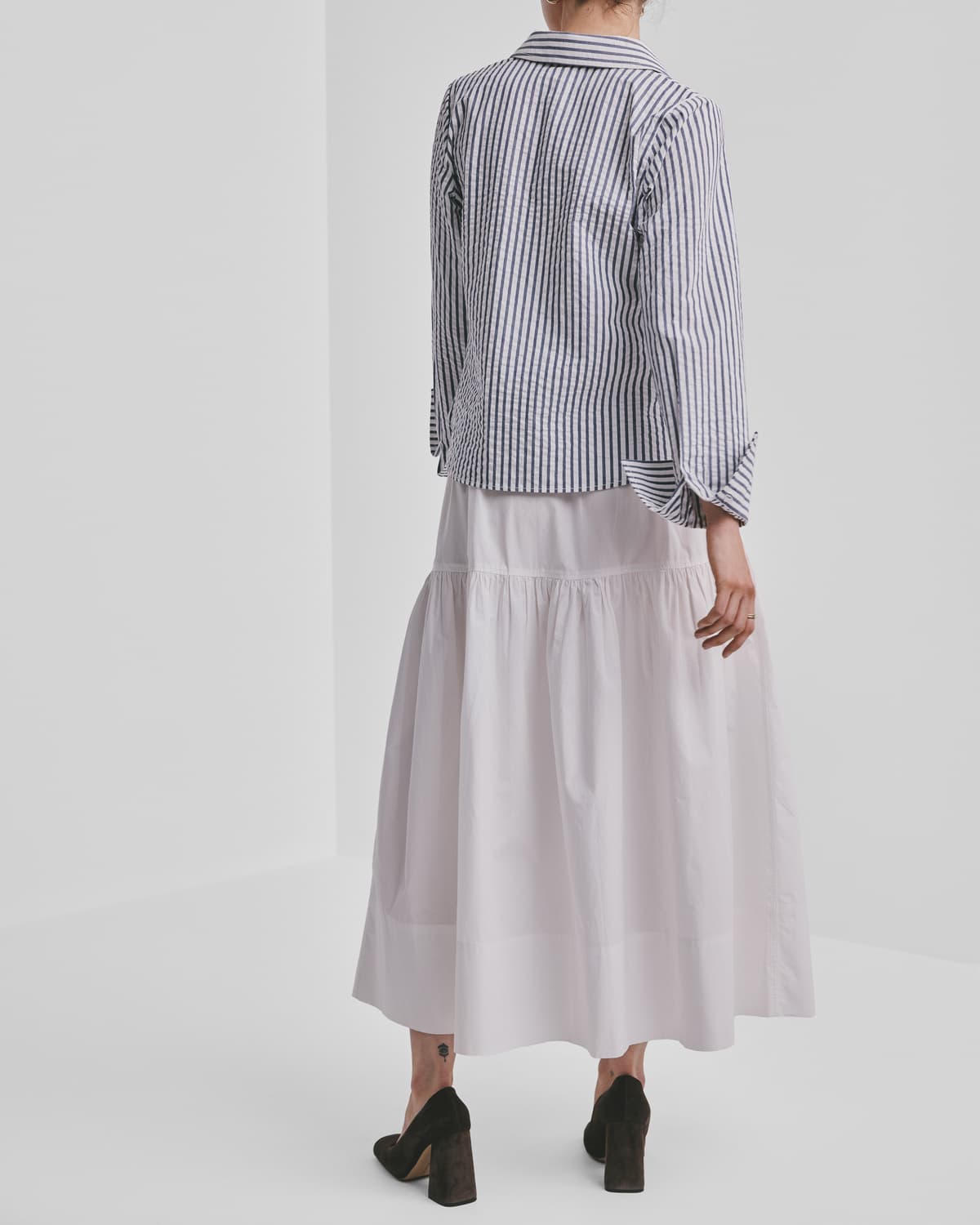 Poplin Skirt, White. Image #5