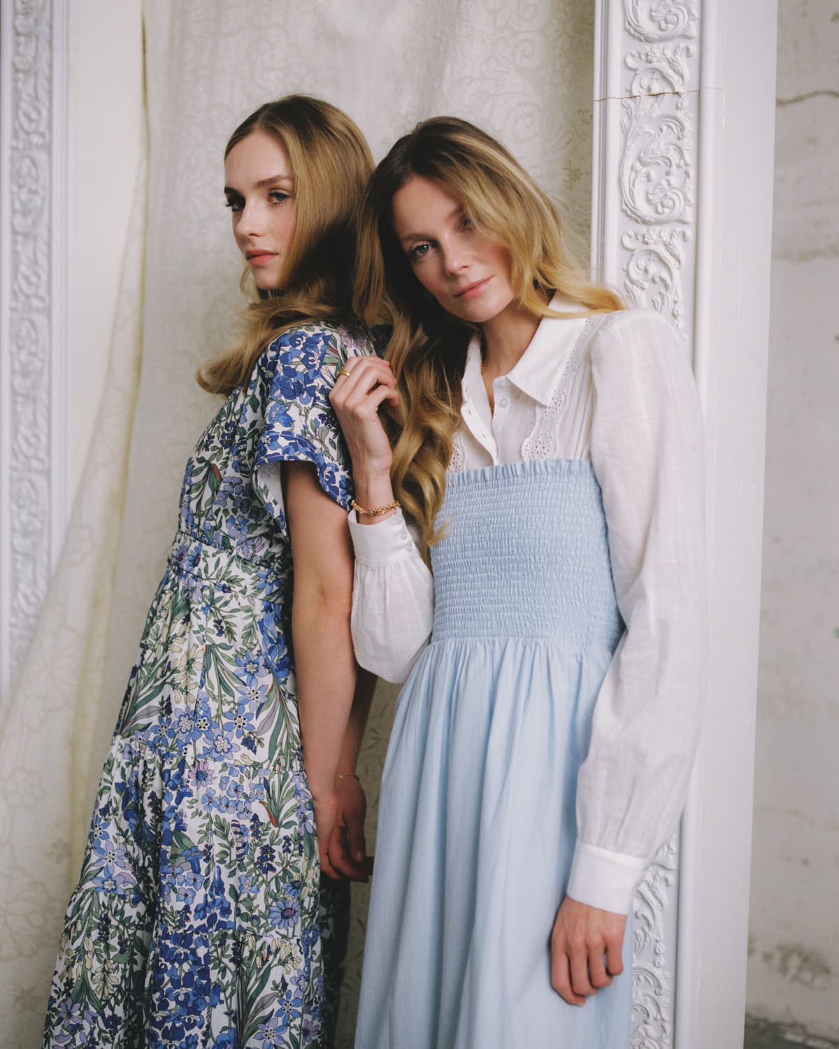 Poplin Bandeau Dress, Light Blue. Image #1