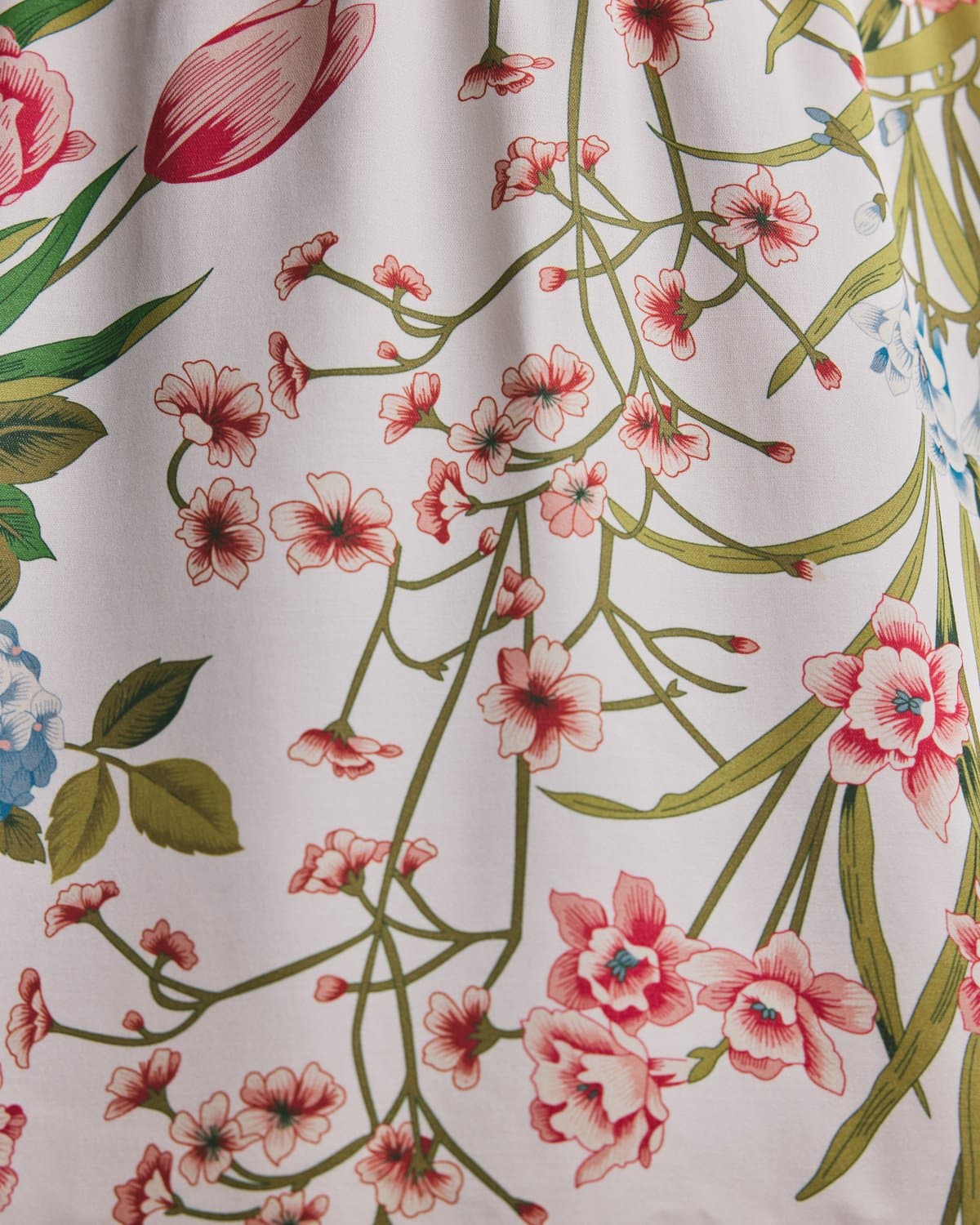 Tailored Satin Skirt, Flower Fields. Image #4