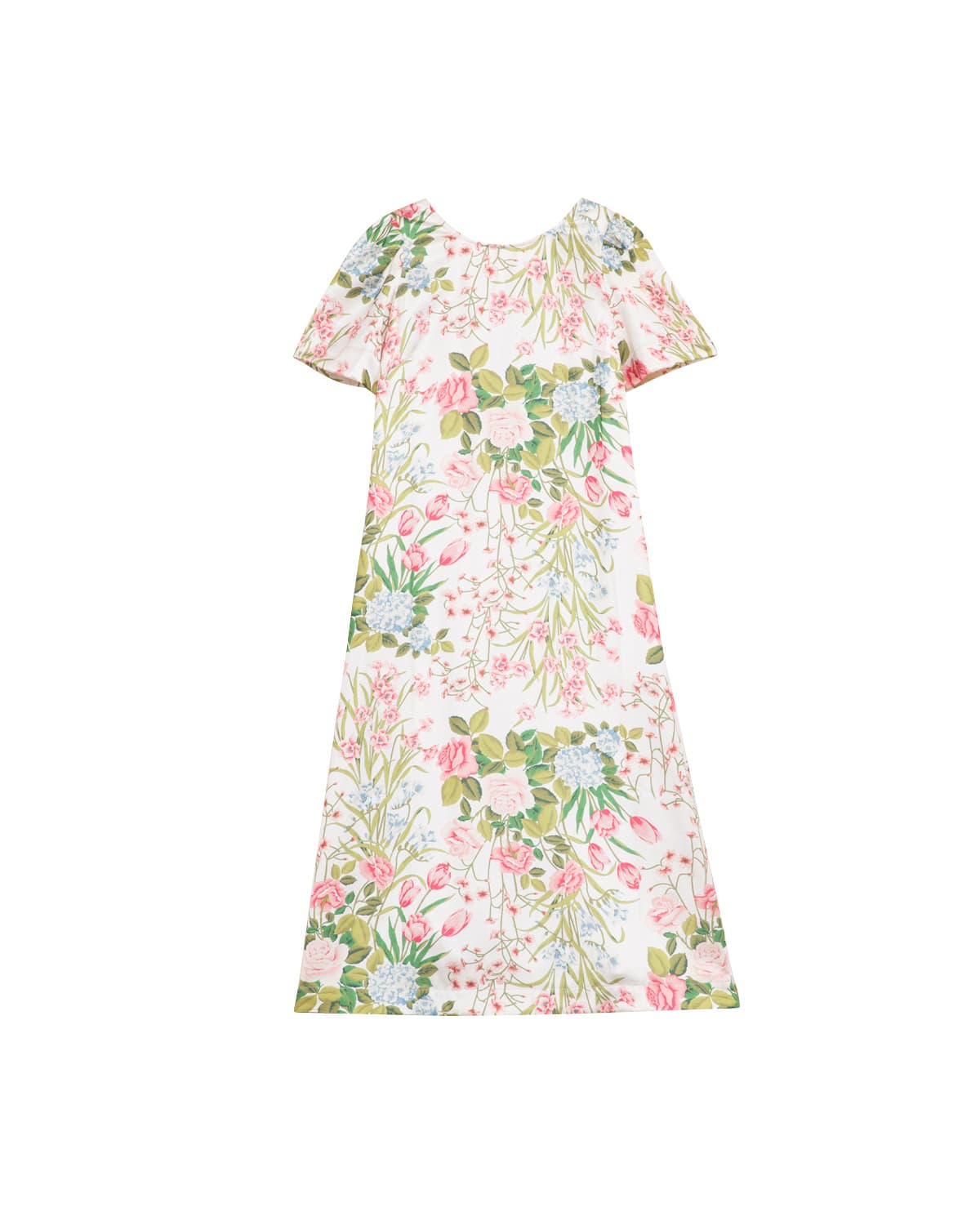 Tailored Satin Dress, Flower Fields. Image #5