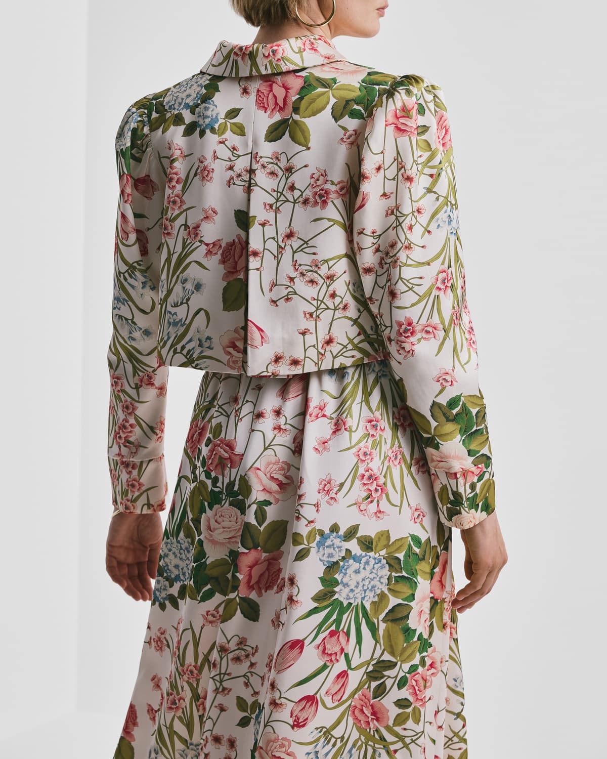 Tailored Satin Jacket, Flower Fields. Image #5