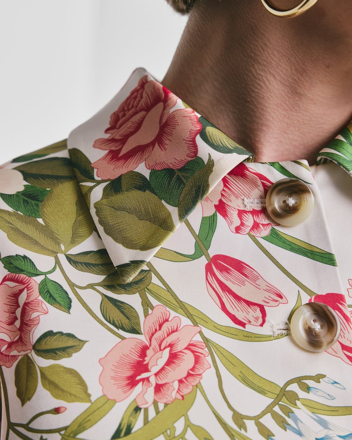 Tailored Satin Jacket, Flower Fields. Image #4
