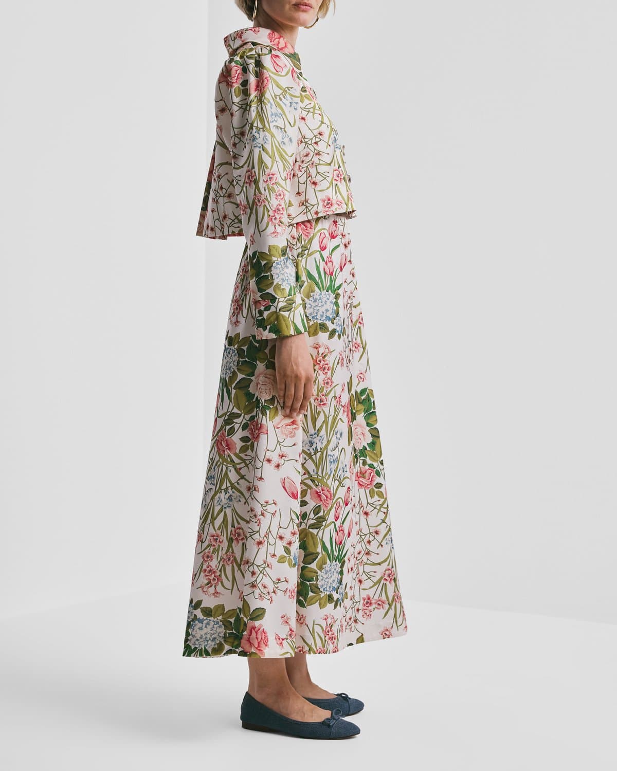 Tailored Satin Jacket, Flower Fields. Image #3