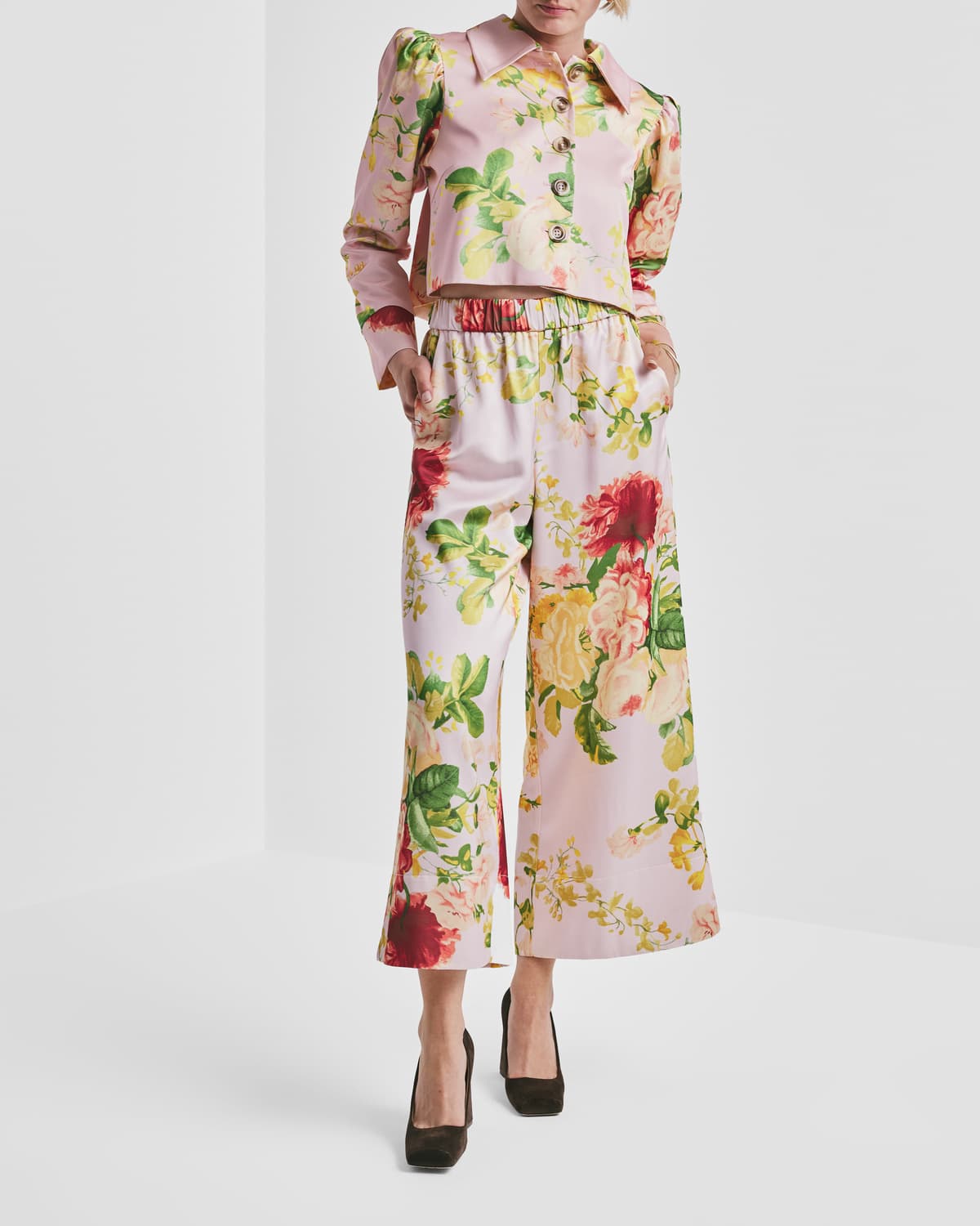 Tailored Satin Jacket, Pink Blossom. Image #5