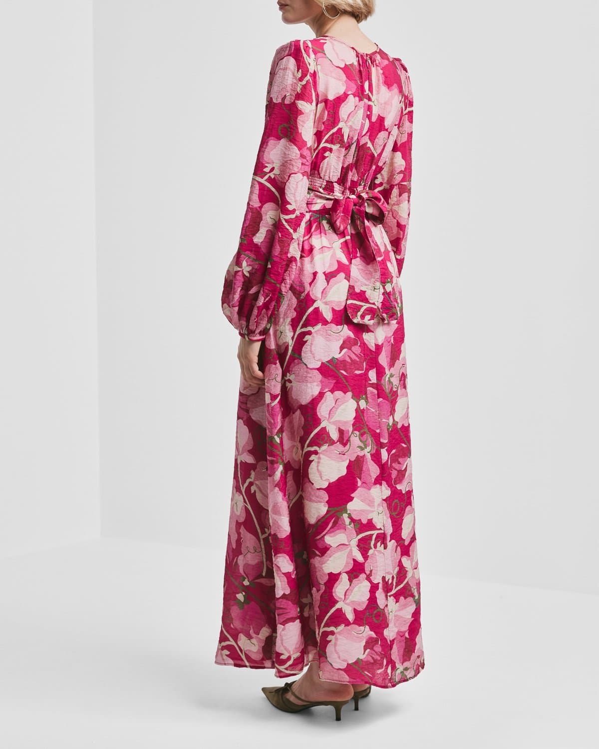 Viscose V-Neck Dress, Amour. Image #4