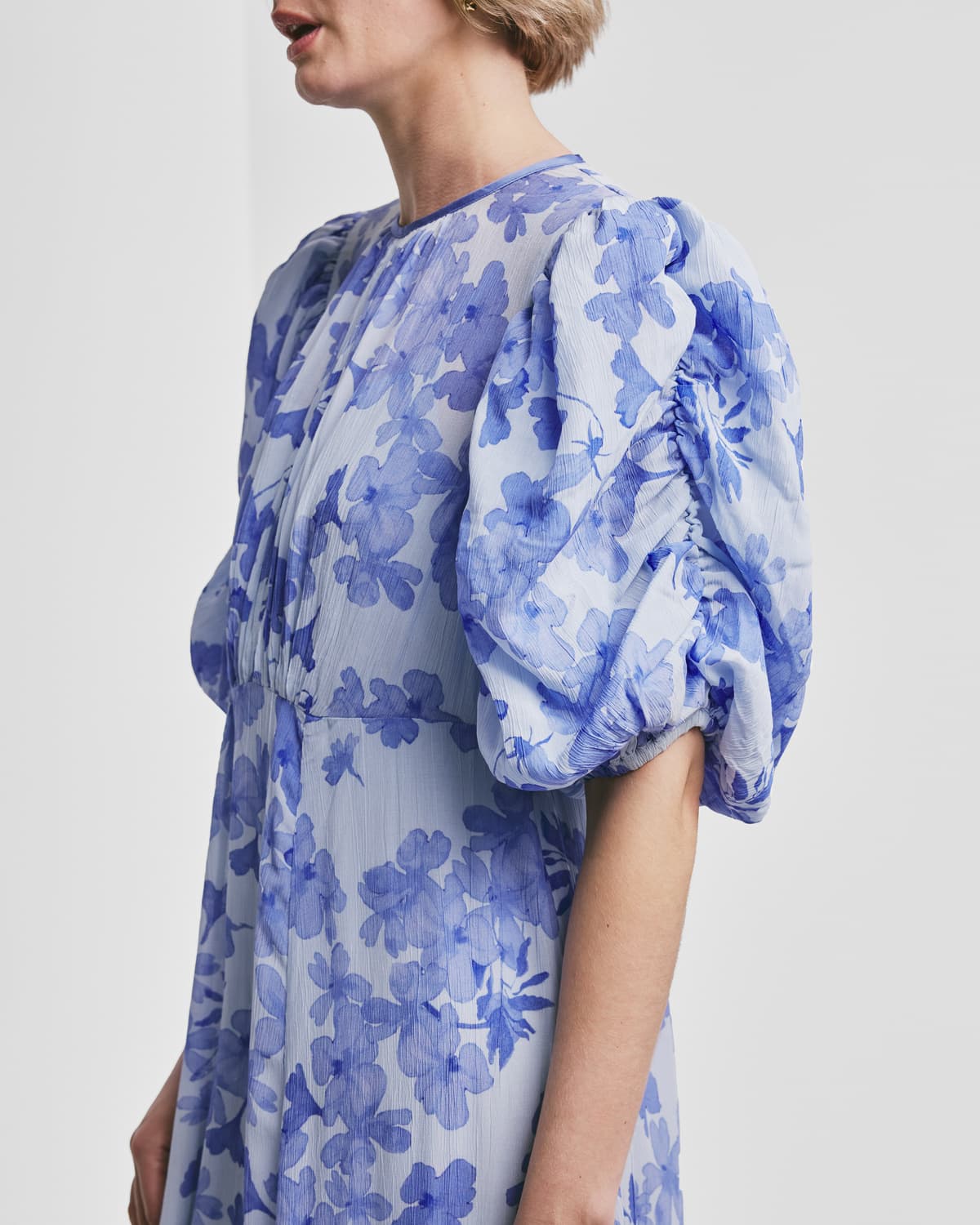 Chiffon Maxi Dress, Skye Blue. Image #3