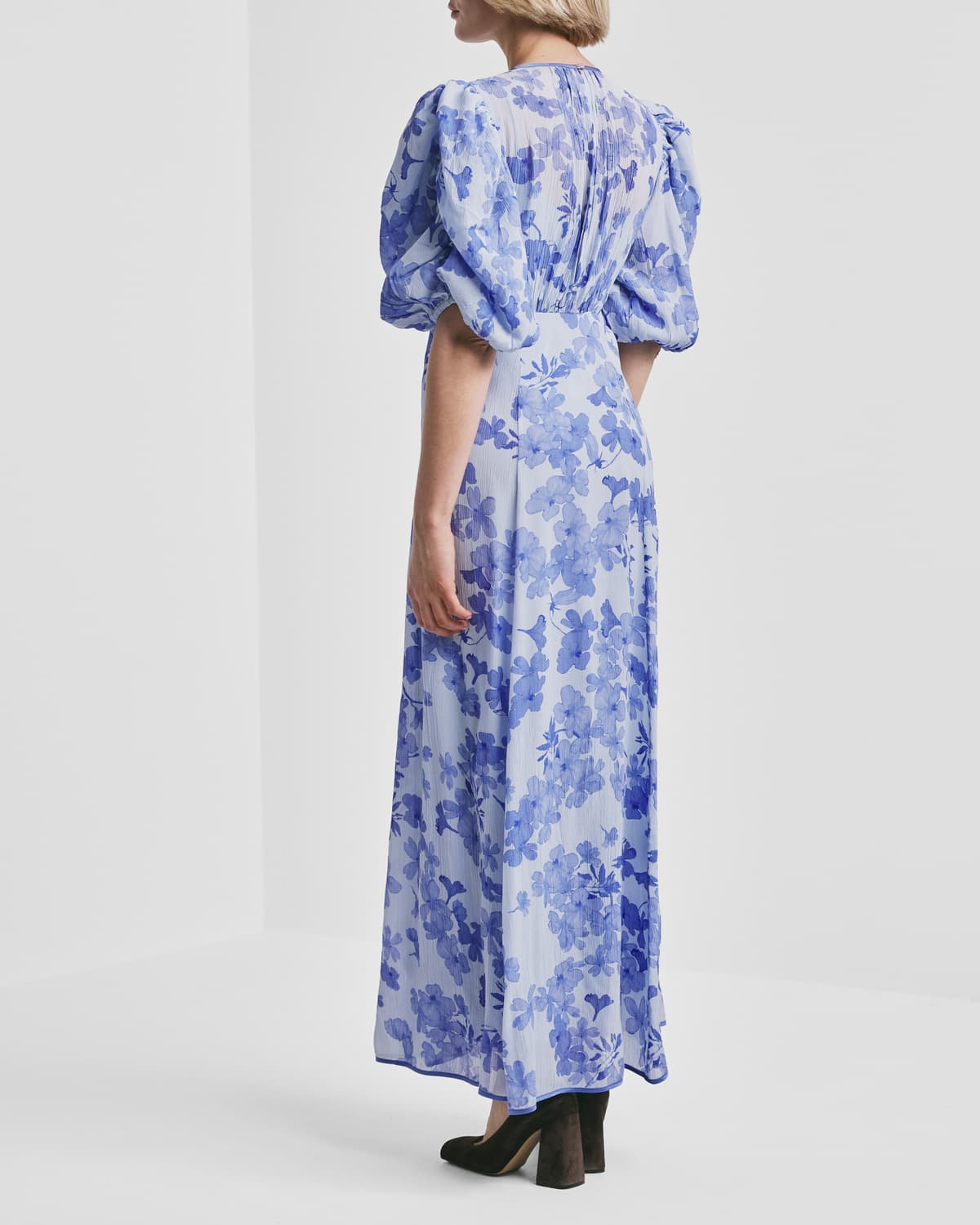 Chiffon Maxi Dress, Skye Blue. Image #4