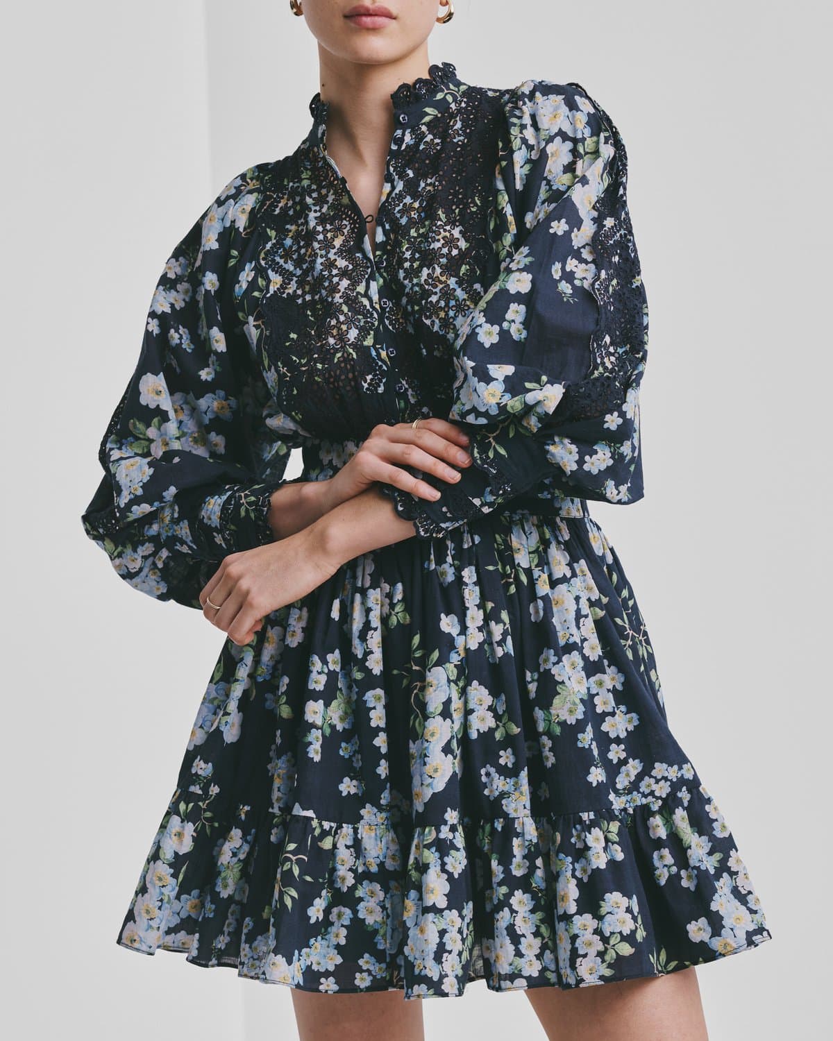 Cotton Slub Mini Dress, Cherry Blossom. Image #1