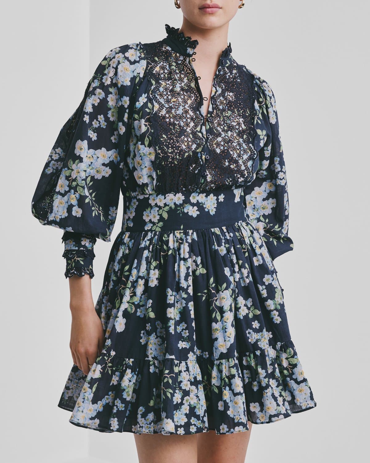 Cotton Slub Mini Dress, Cherry Blossom. Image #2