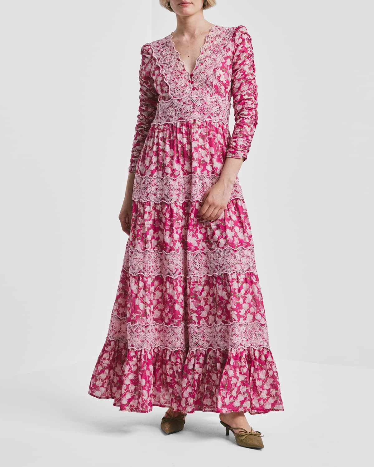 Cotton Slub Gown, Poppy Meadow. Image #1