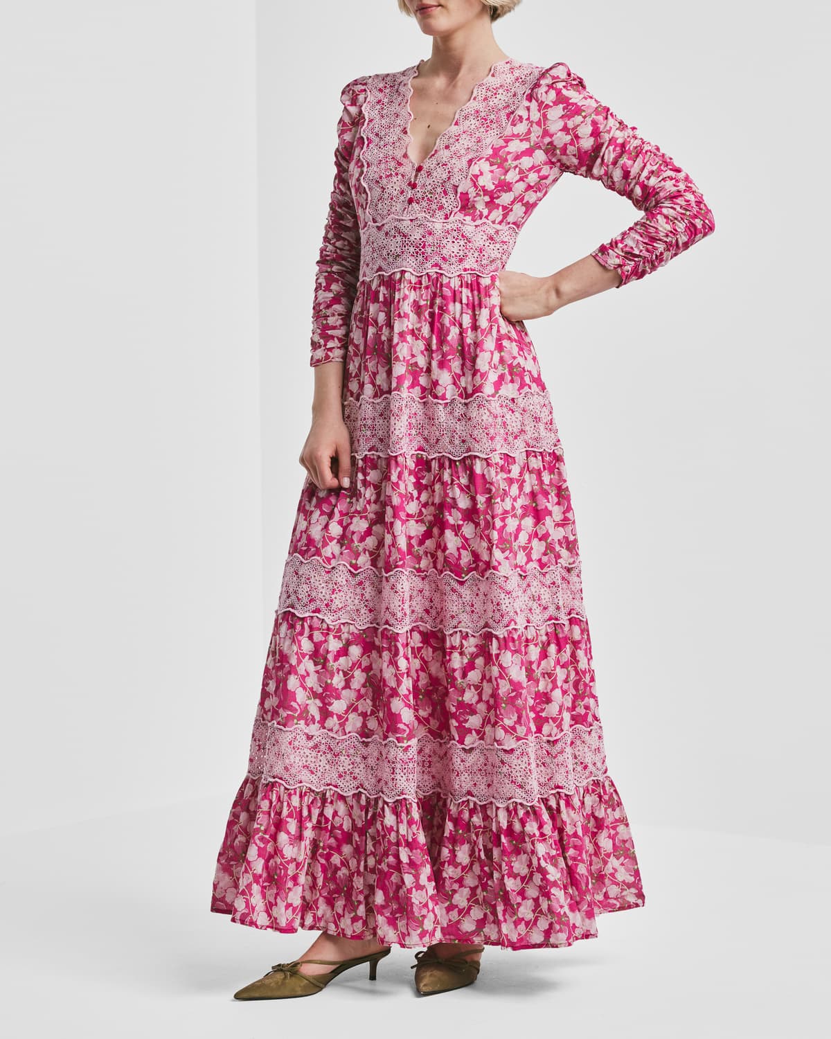 Cotton Slub Gown, Poppy Meadow. Image #2