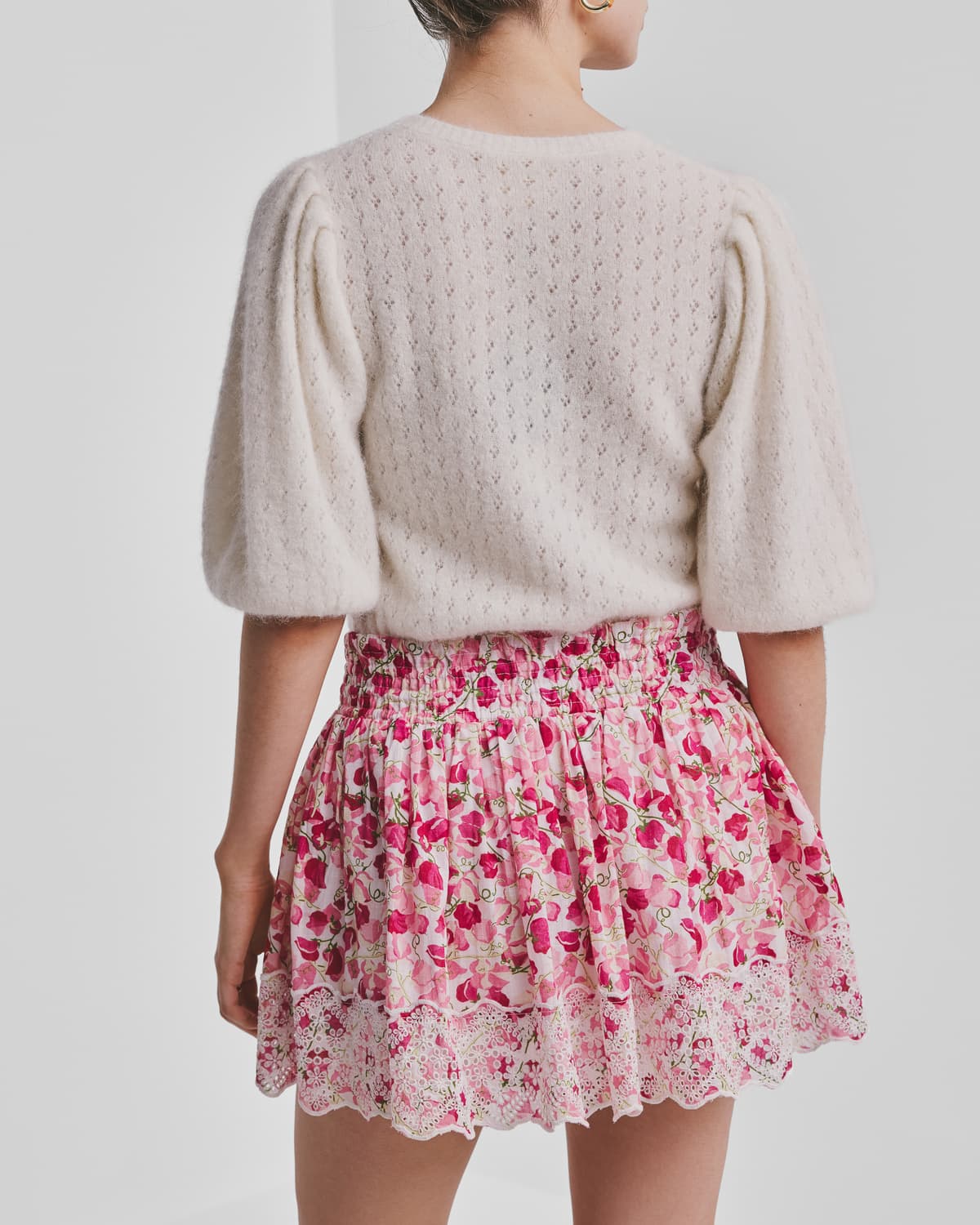 Cotton Slub Mini Skirt, Poppy Field. Image #5