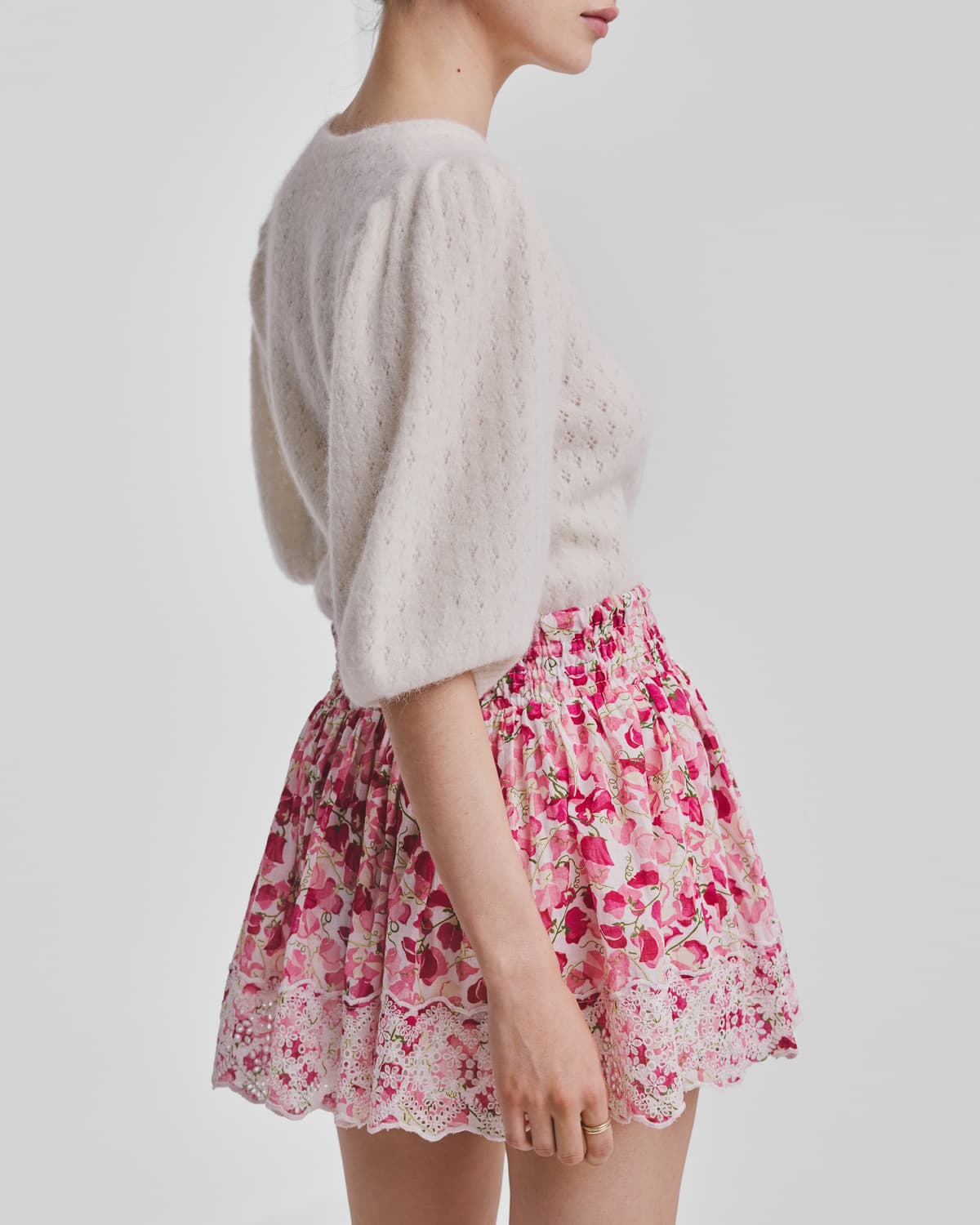 Cotton Slub Mini Skirt, Poppy Field. Image #6
