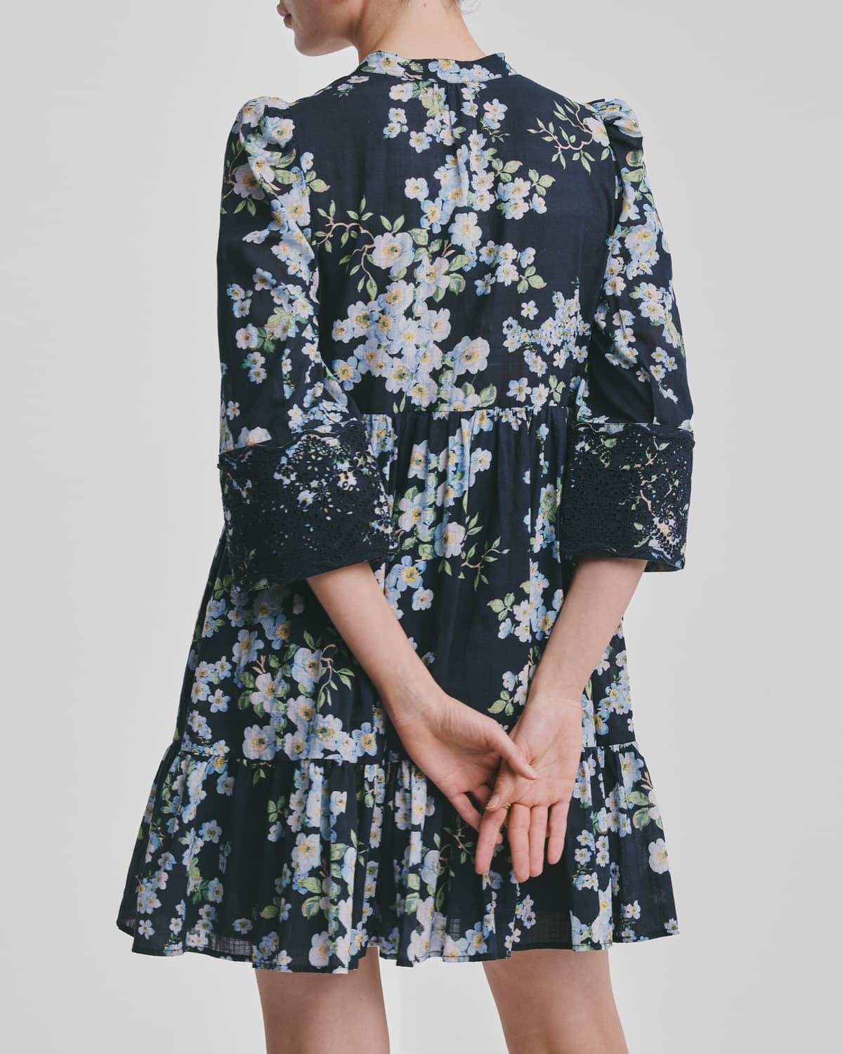 Cotton Slub Tunic Dress, Cherry Blossom. Image #5