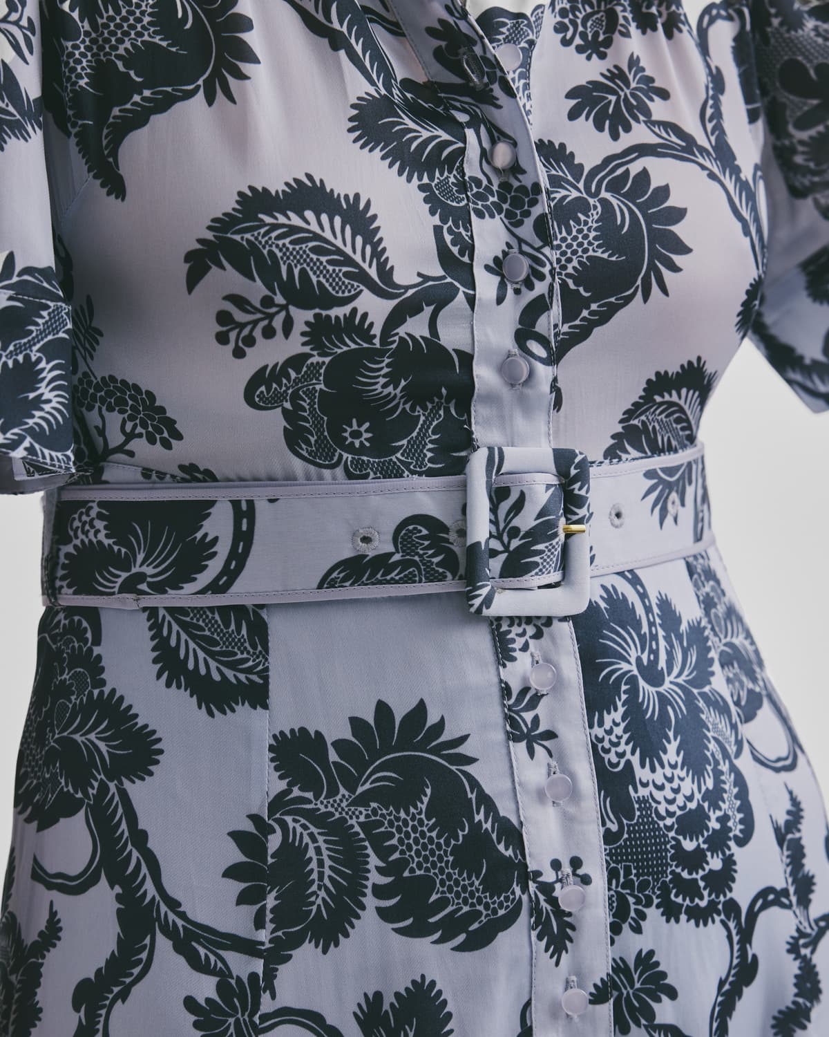 Organza Midi Dress, Blue Bouquet. Image #4