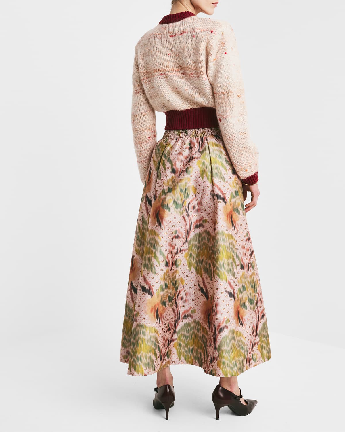 Melange Knit Sweater, Pink Melange. Image #4