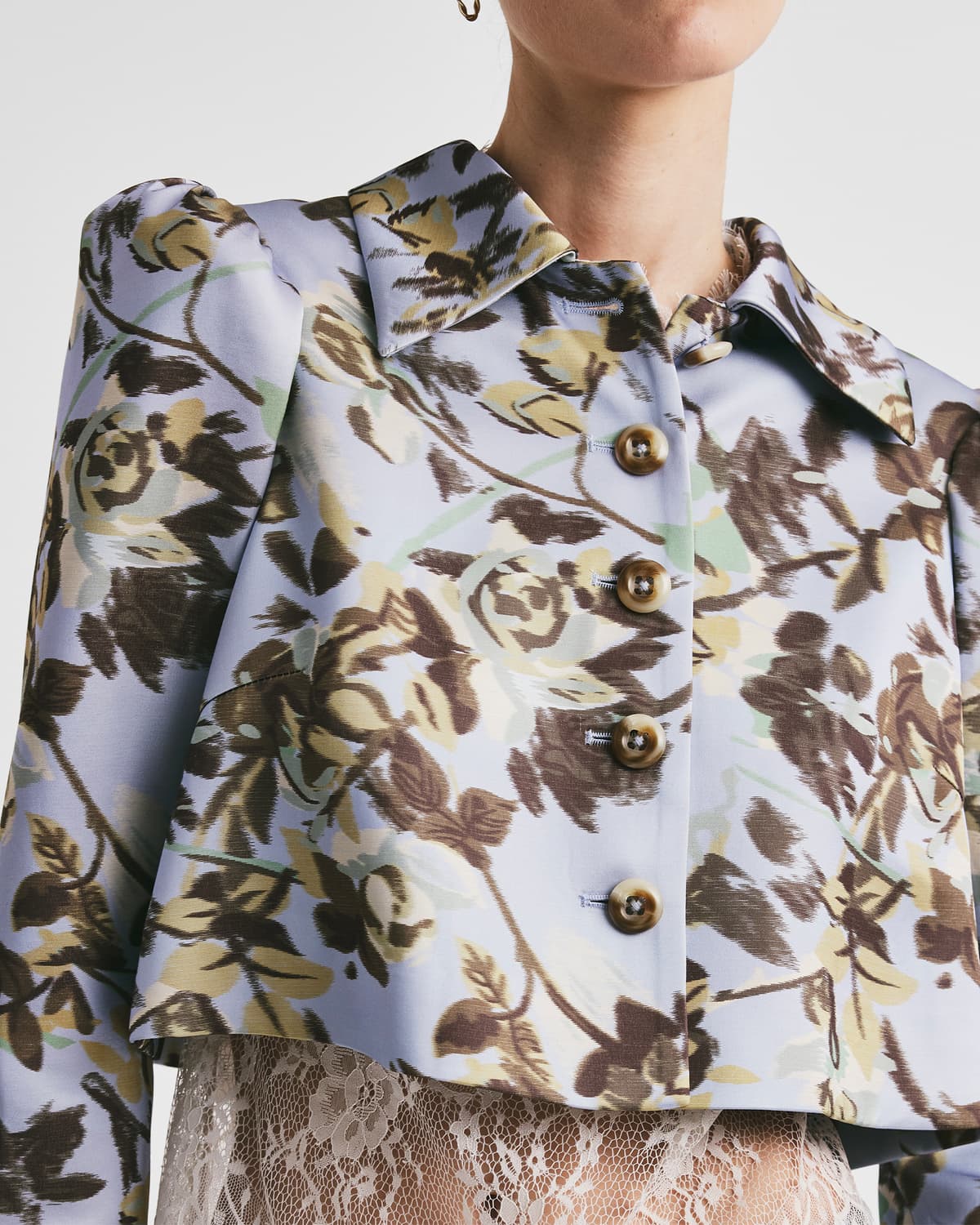 Tailored Satin Cropped Jacket, Wallpaper. Image #2