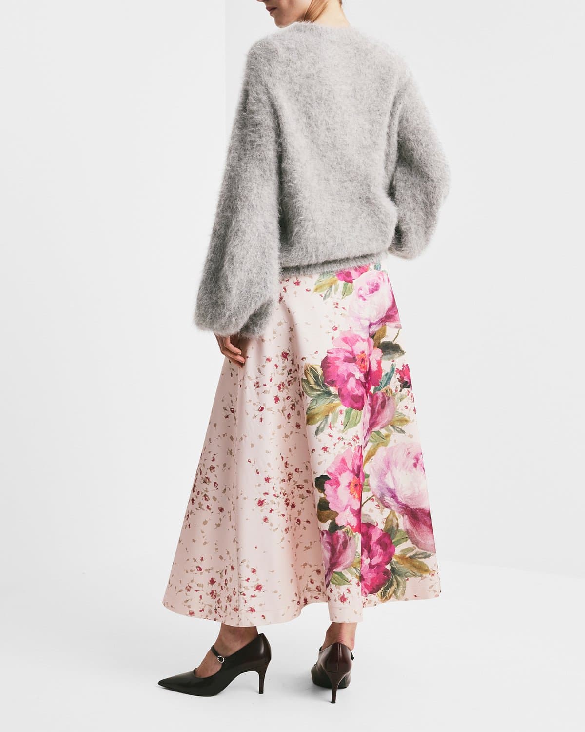 Tailored Satin Skirt, Rose. Image #3