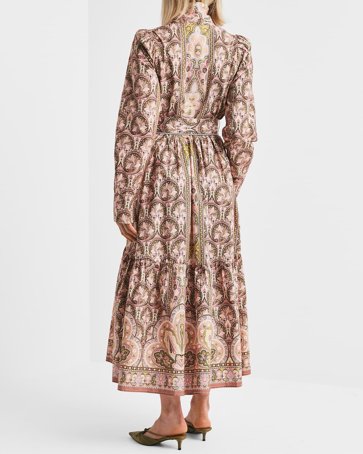 Poplin Shirt Dress, Striped Paisley. Image #4
