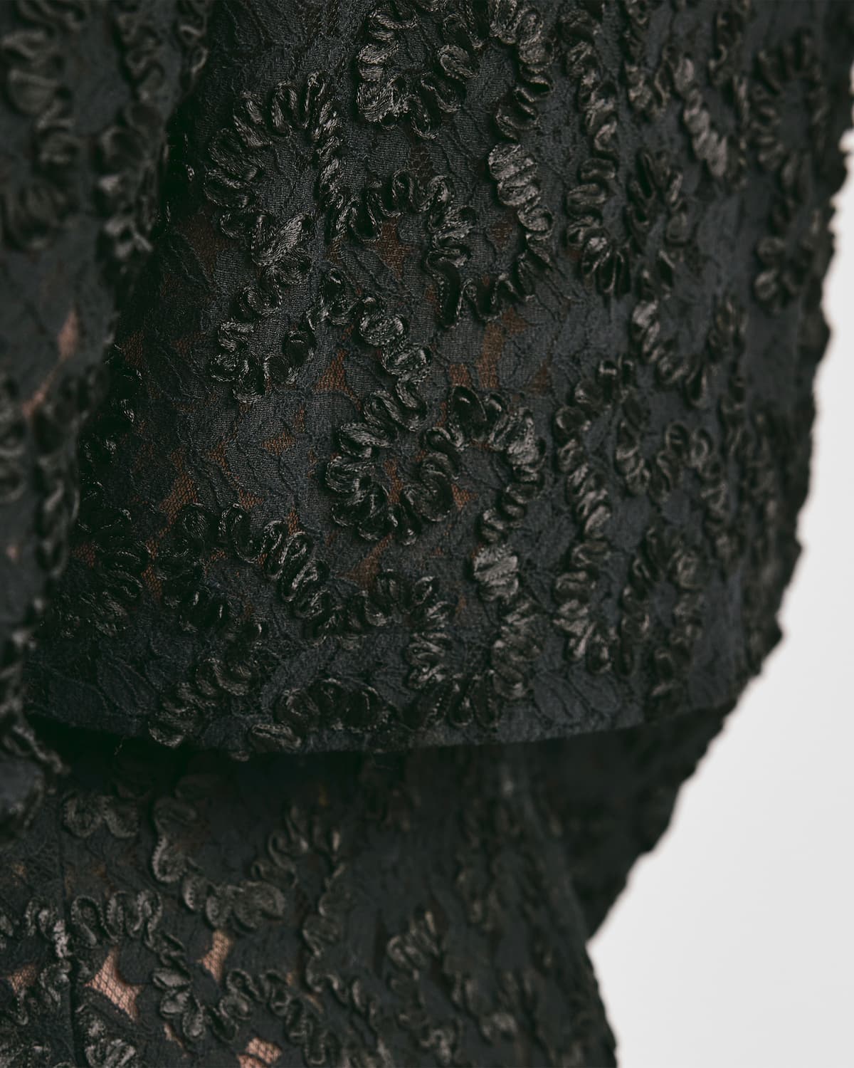 Embroidery Lace Jacket, Black. Image #3
