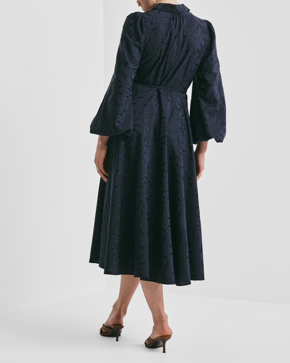 Jacquard Midi Dress, Anthracite. Image #3