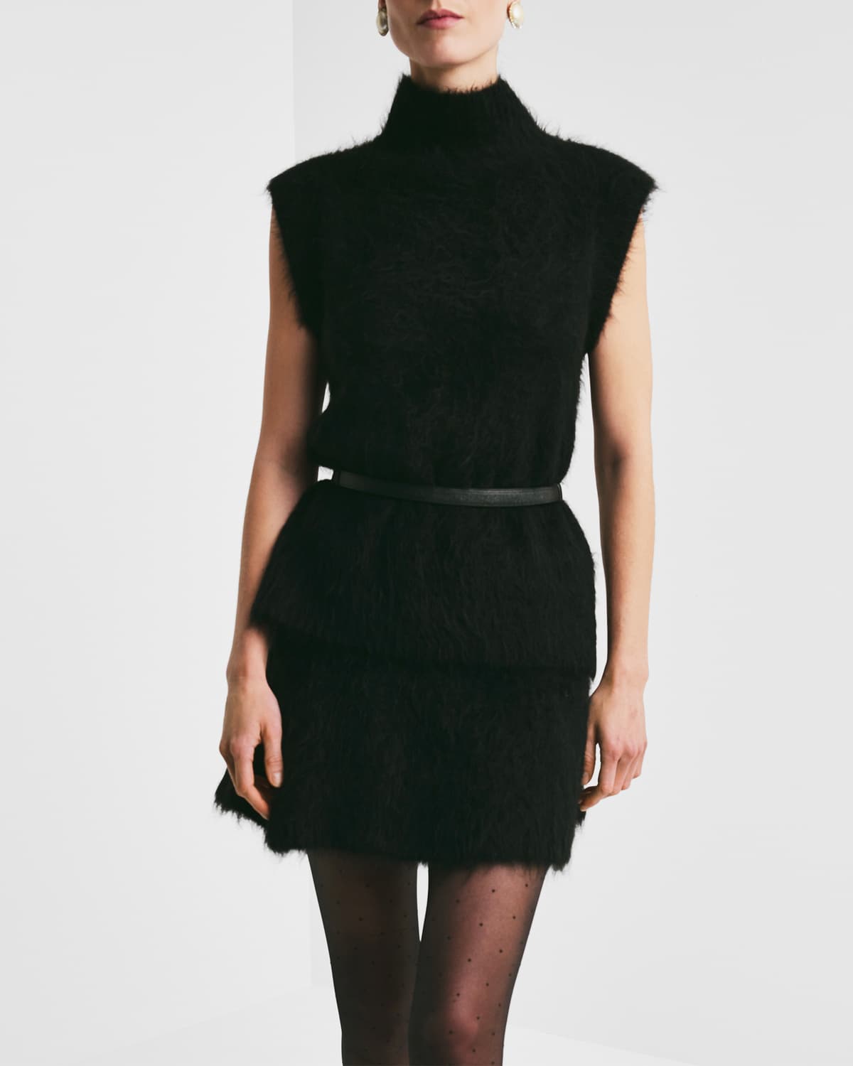 Hairy Knit Top, Black. Image #4