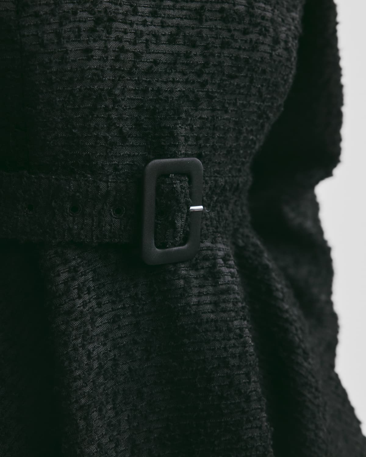 Bouclé Belt Dress, Black. Image #5