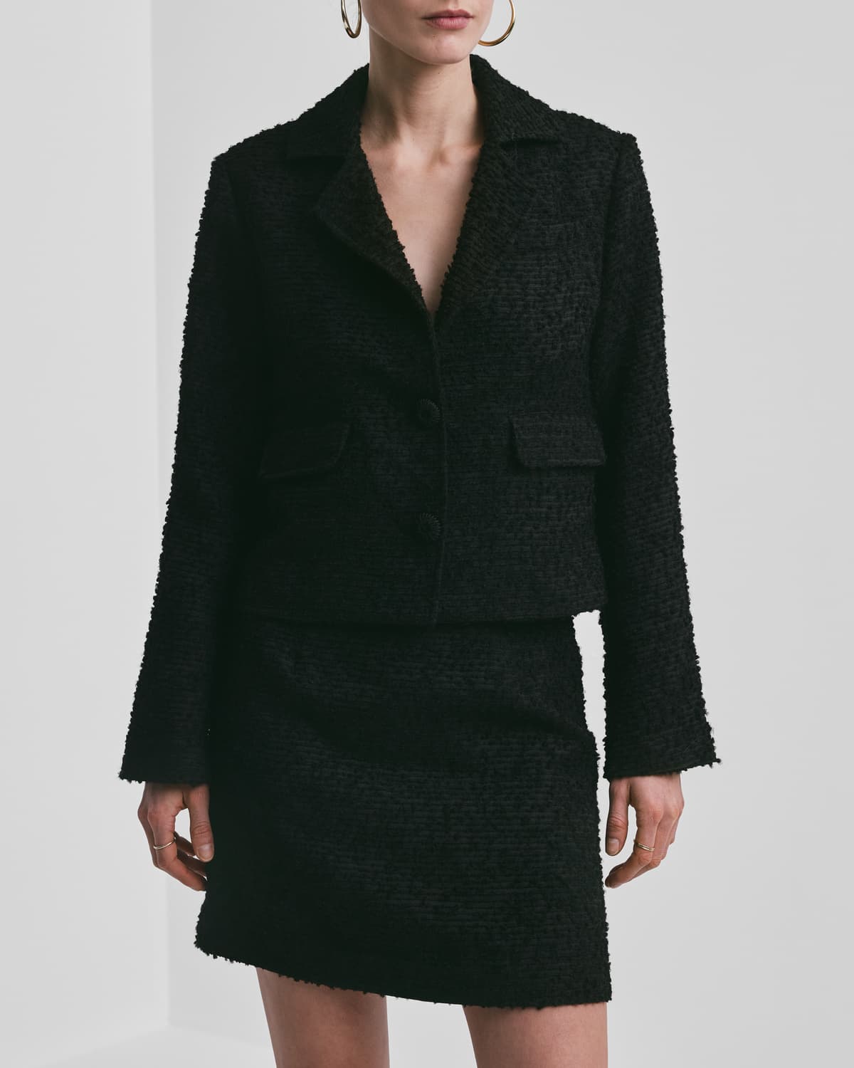 Bouclé Skirt, Black. Image #2