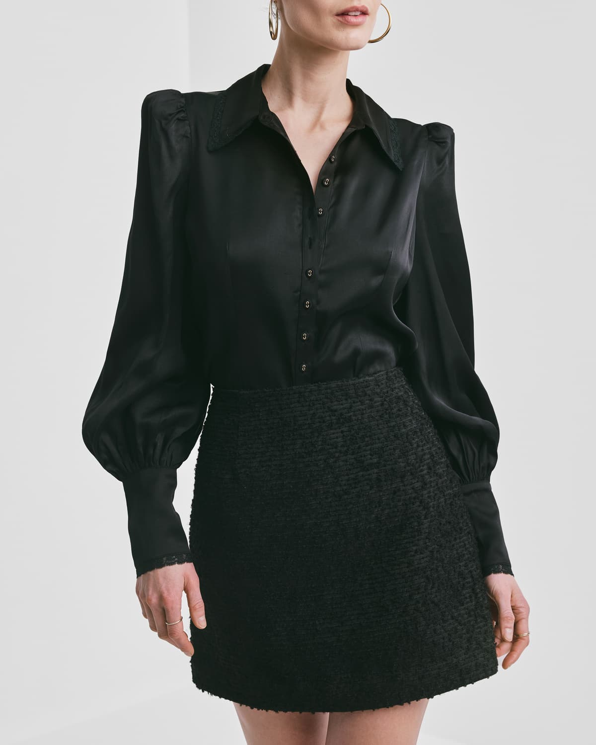Bouclé Skirt, Black. Image #1