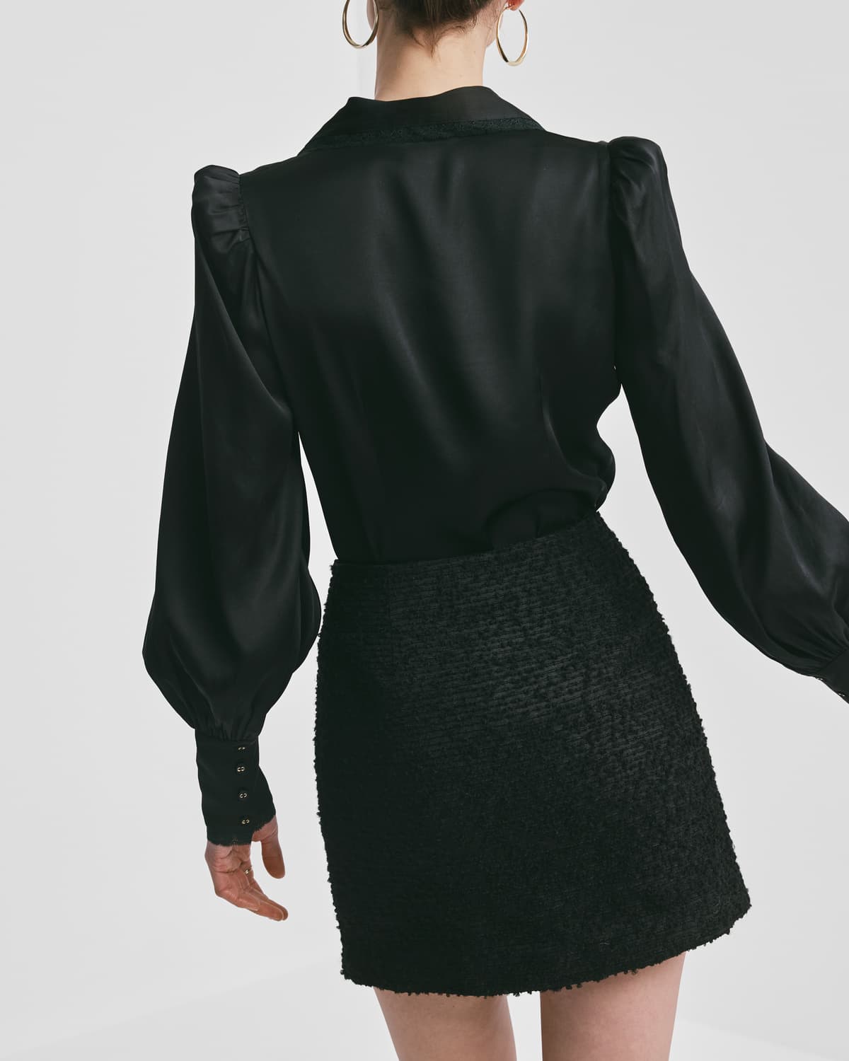 Bouclé Skirt, Black. Image #4