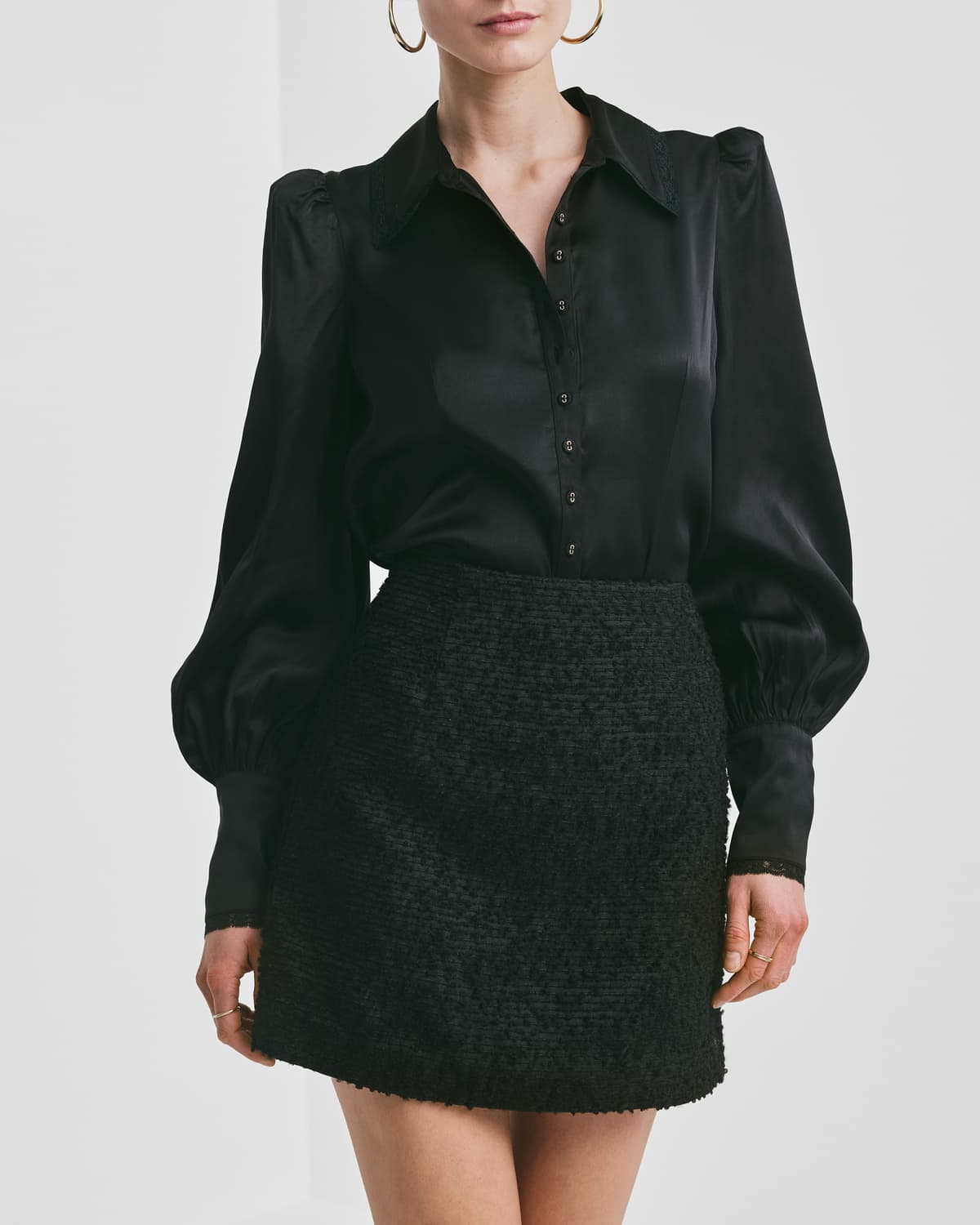 Bouclé Skirt, Black. Image #3