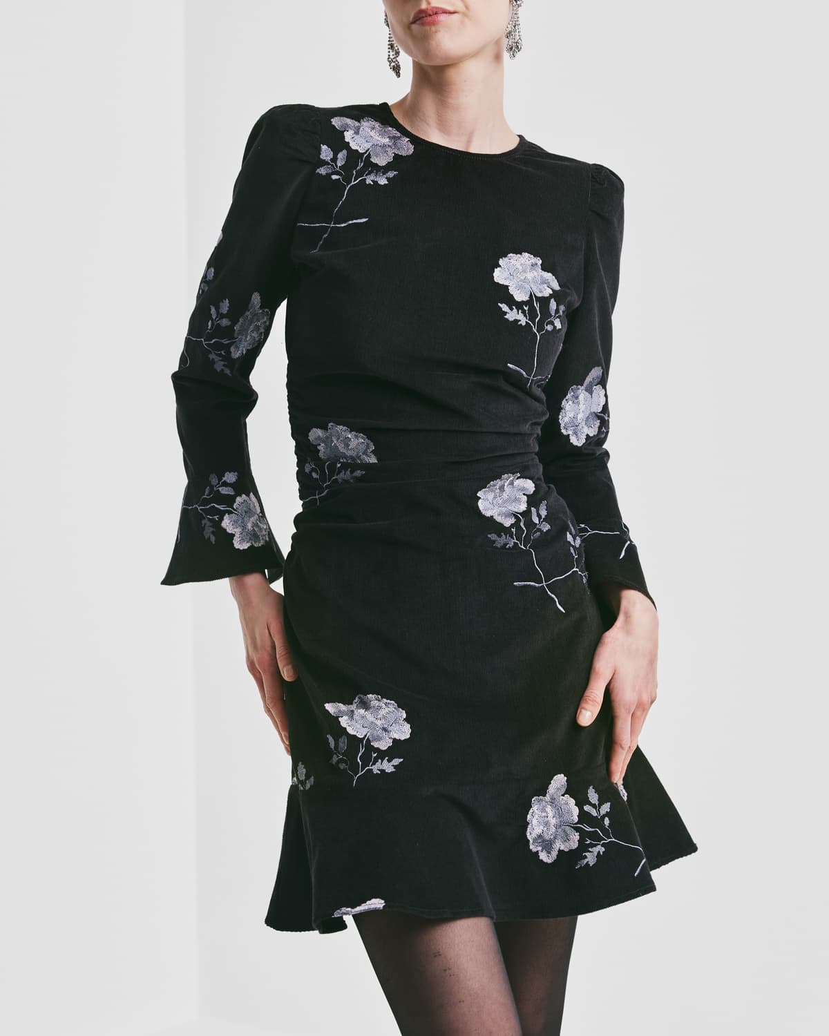 blue dress for baby girl Florence Flounce Dress in Black – Glitz Glam and Rebellion main image 0
