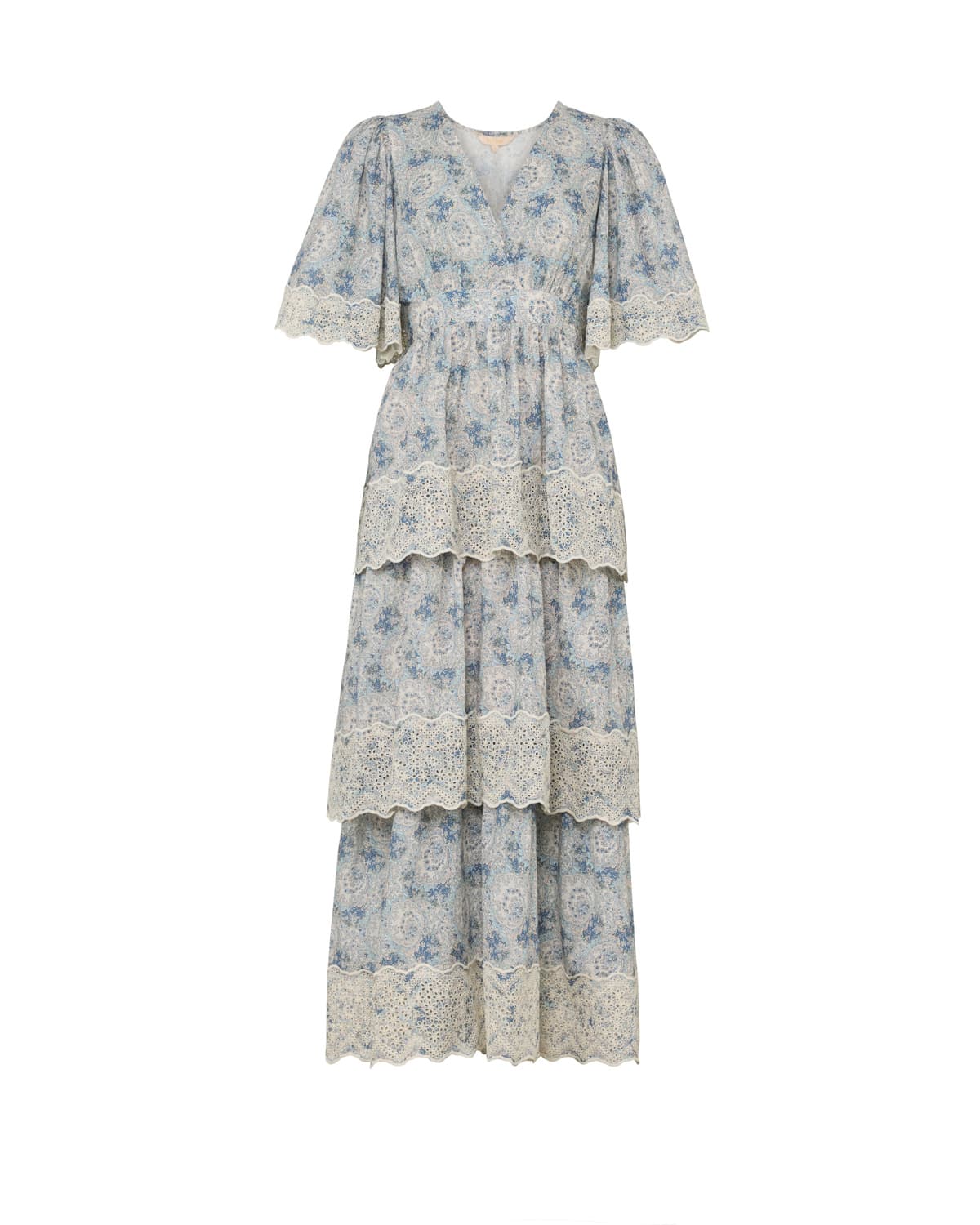 byTiMo | Cotton Slub Flounce Dress - Blue Paisley