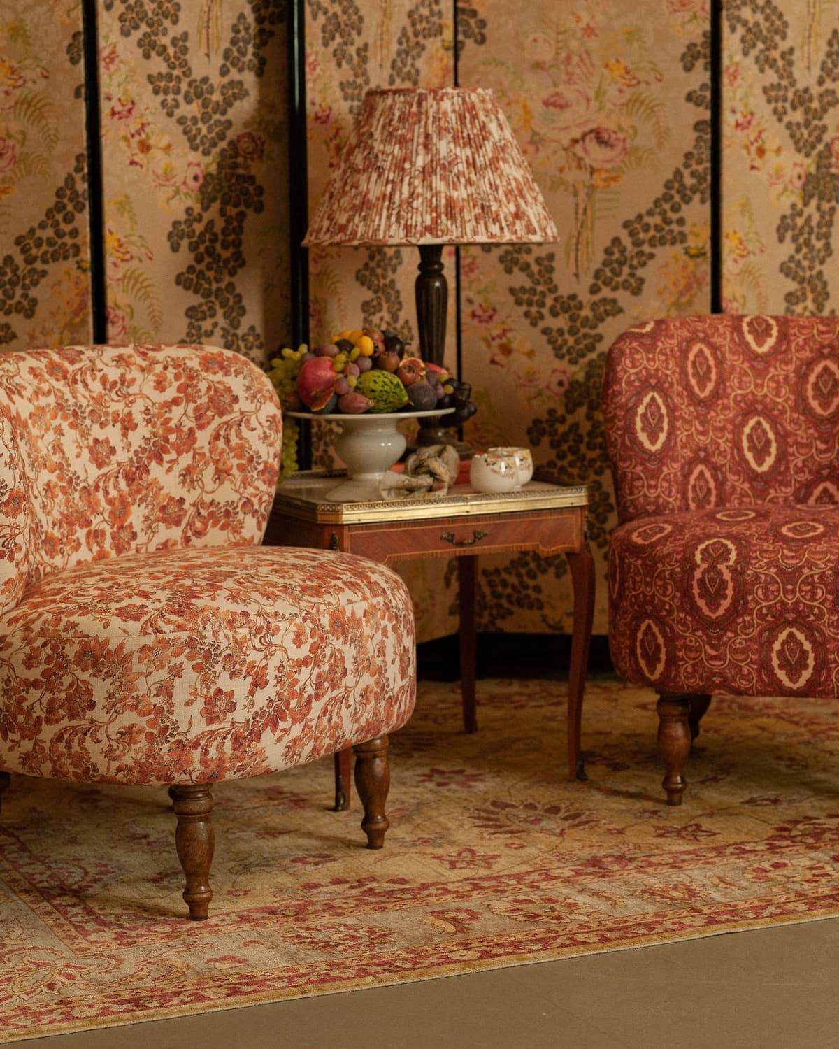 Lounge Chair, Pink Paisley. Image #2