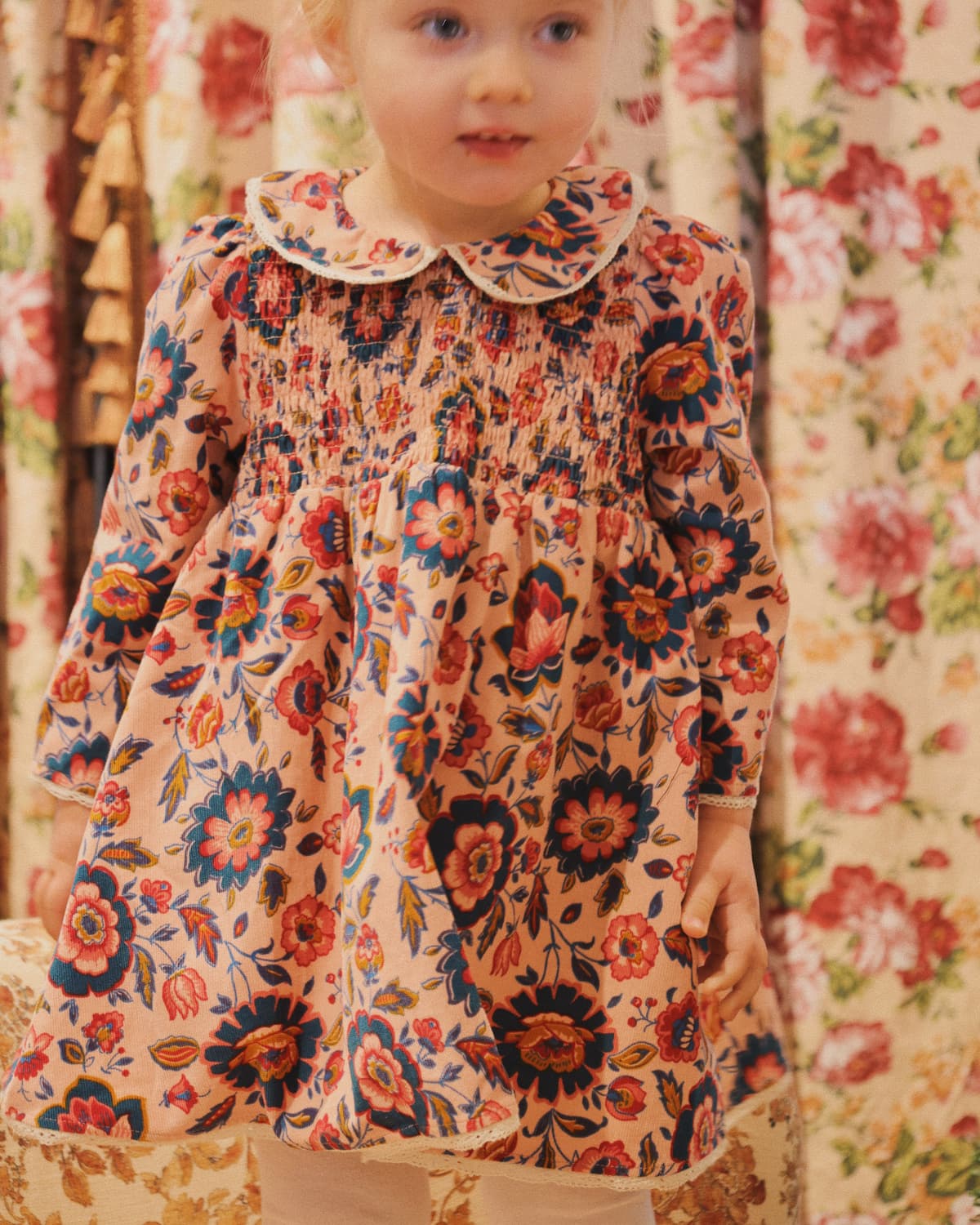 Baby Cord Collar Dress, Delightful (6-8 years). Image #3