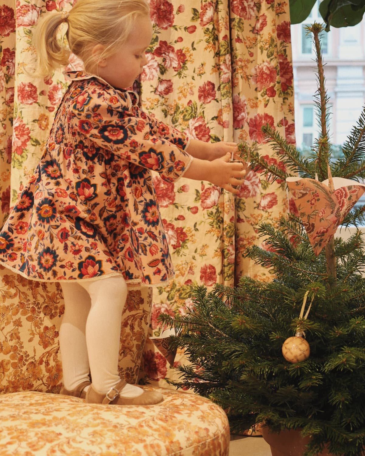 Baby Cord Collar Dress, Delightful (6-8 years). Image #2