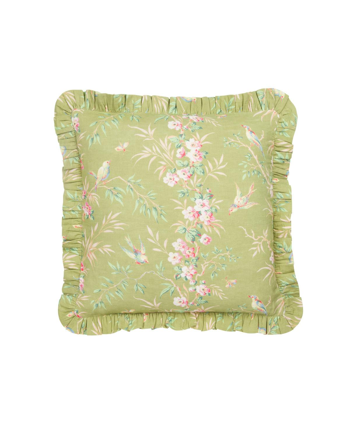 Spring Cushion Cover 50x50cm, Flower Vine Green. Image #1