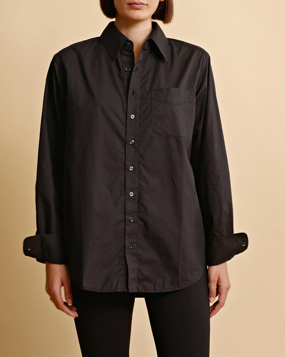 Poplin Shirt, Black. Image #1