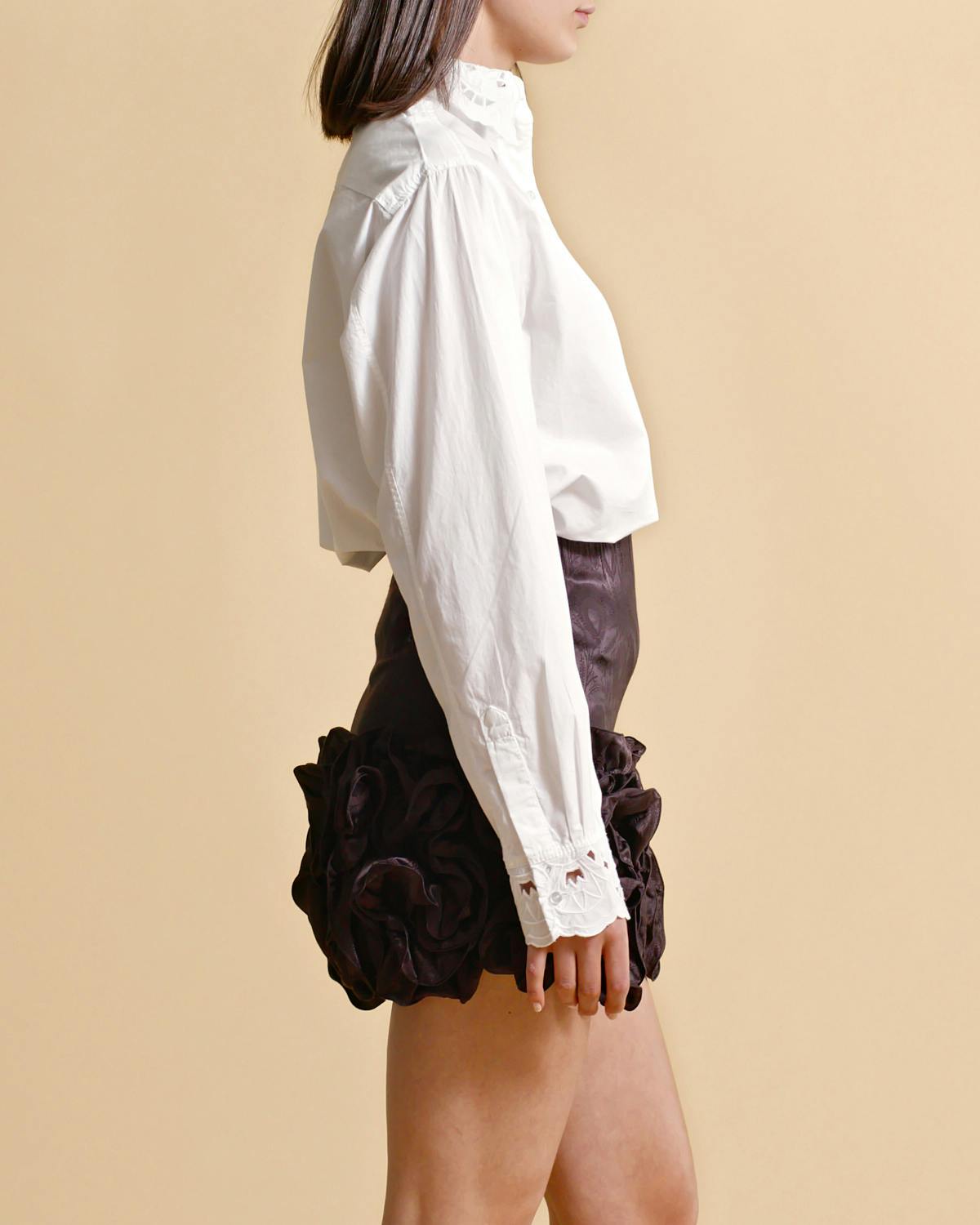 Jacquard Mini Skirt, Black. Image #4