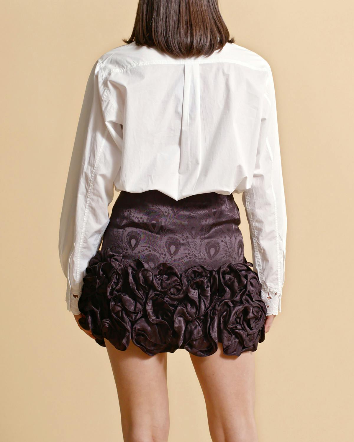 Jacquard Mini Skirt, Black. Image #5