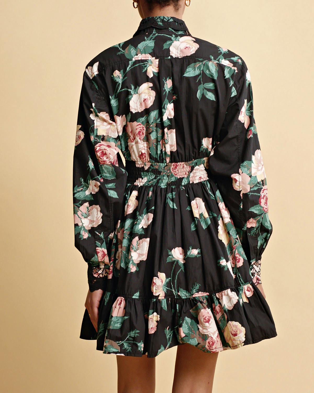 Poplin Mini dress, Midnight Roses. Image #5